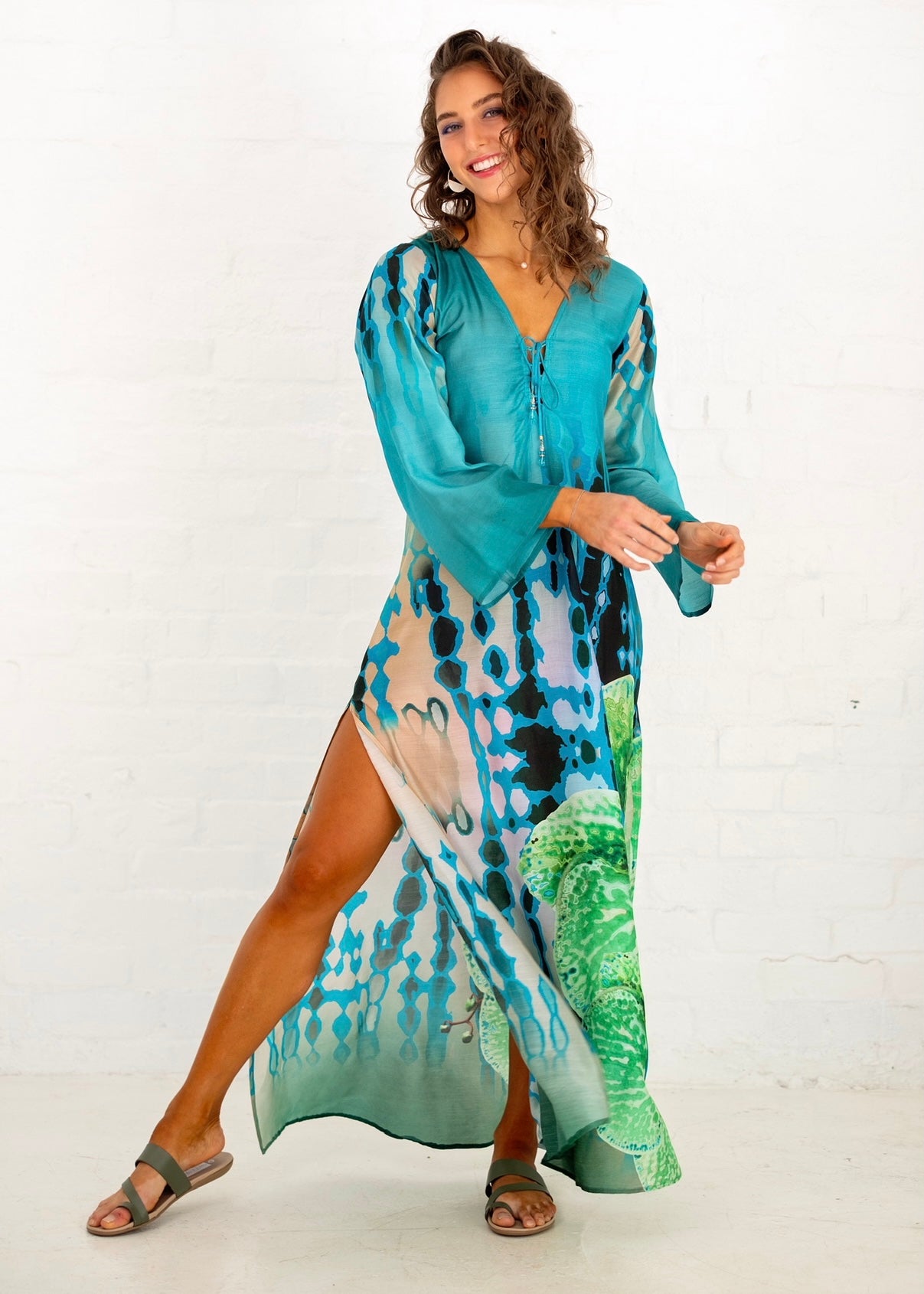 Lanira Dress in Green Orchid