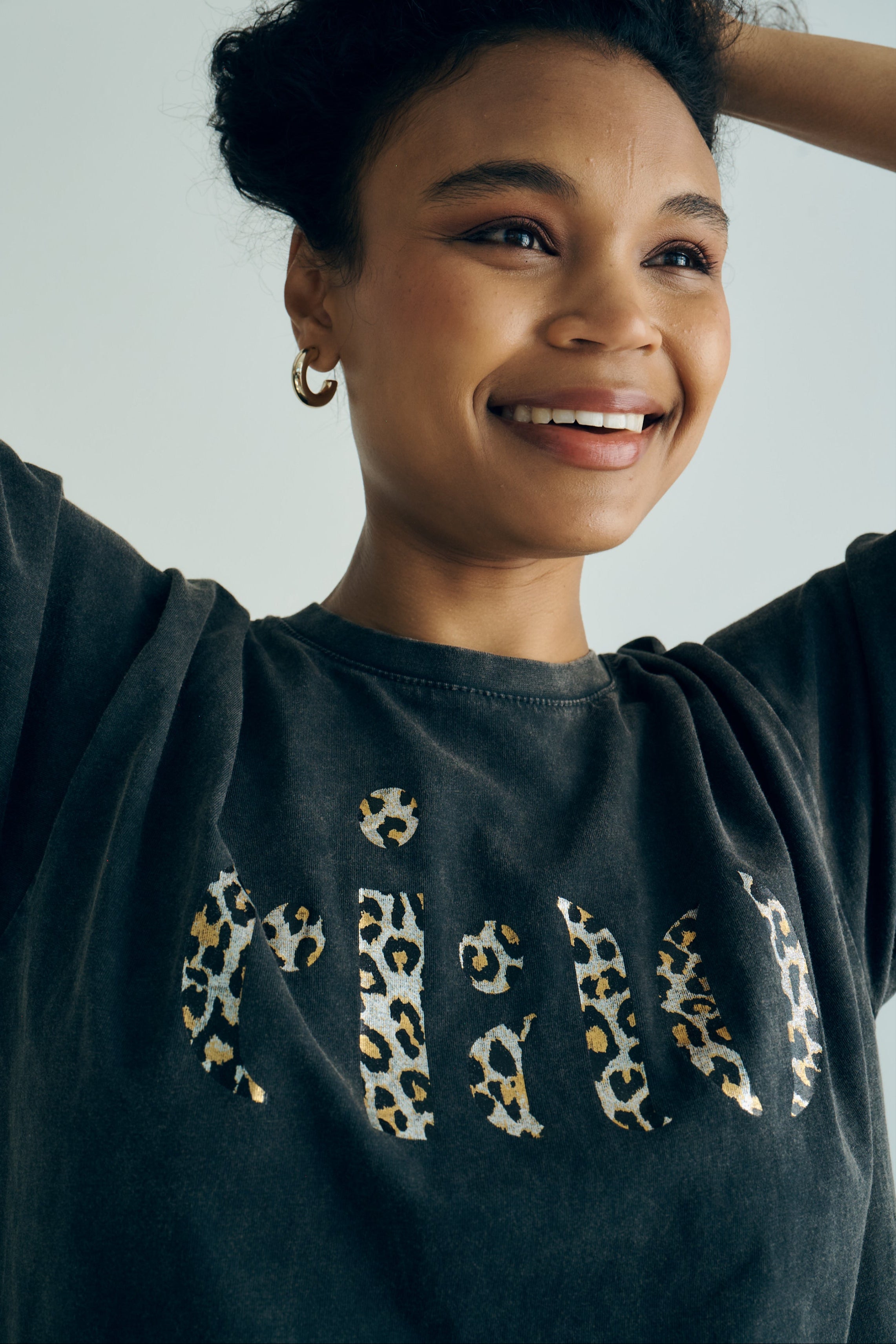 Ciao Stonewashed Tee in Charcoal