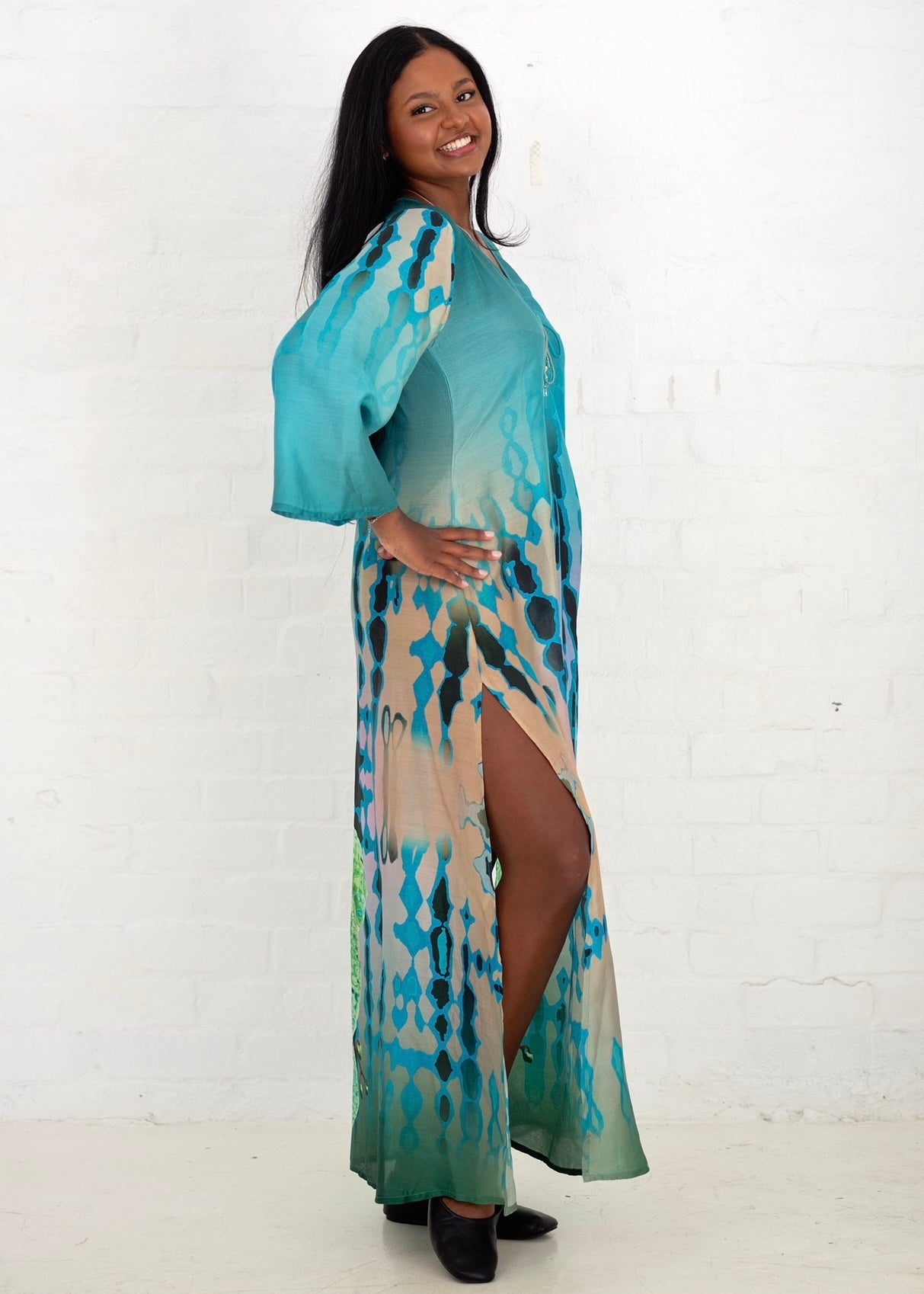 Lanira Dress in Green Orchid