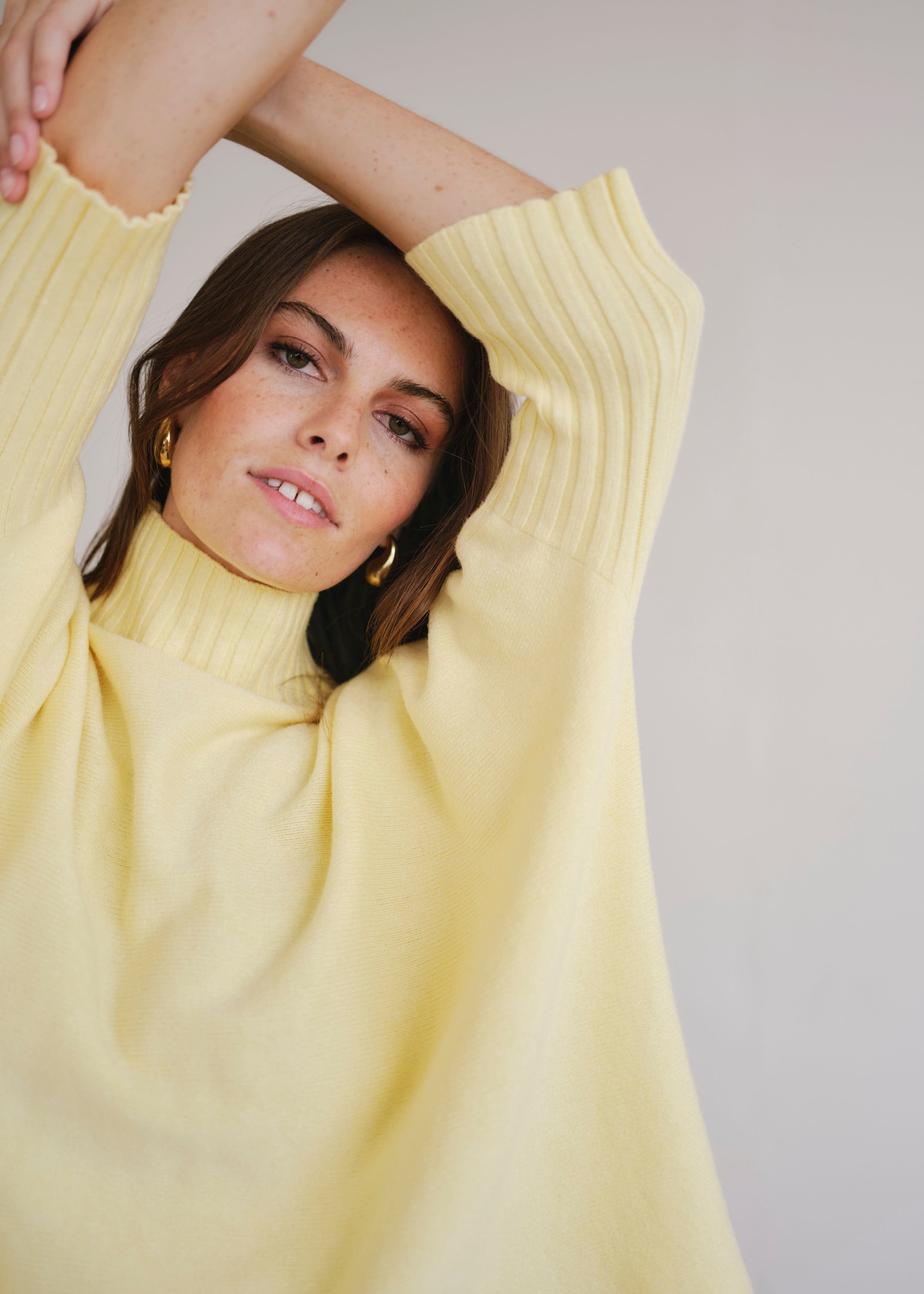 Ines Italian Viscose Knit In Yellow