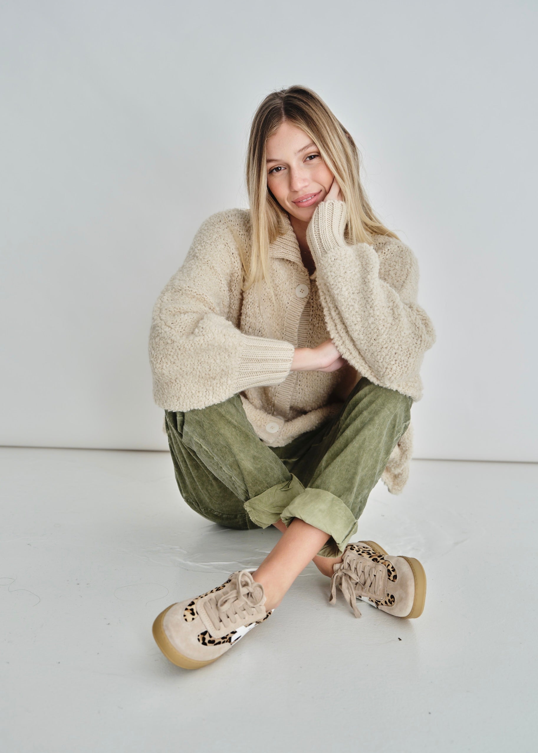 The Cosy Edit Cardigan In Beige