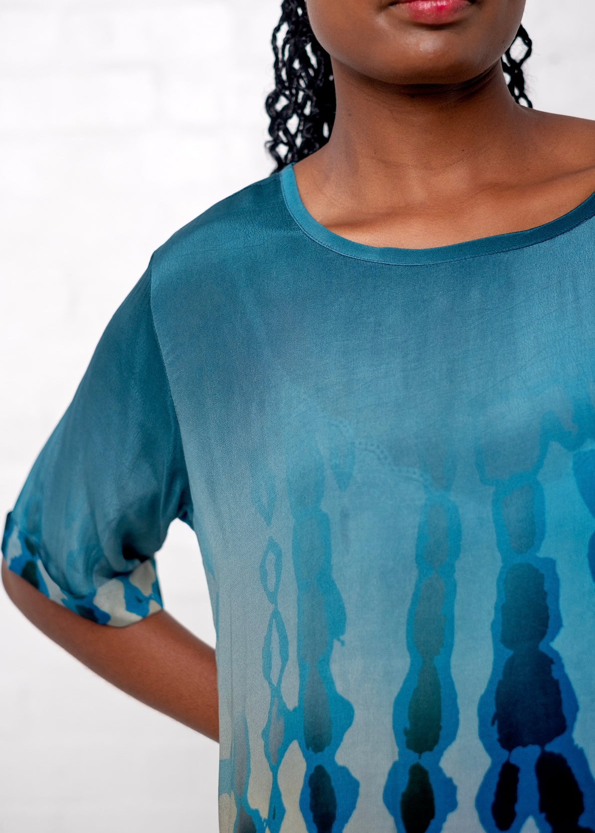 Cassidy Dress in Teal Orchid