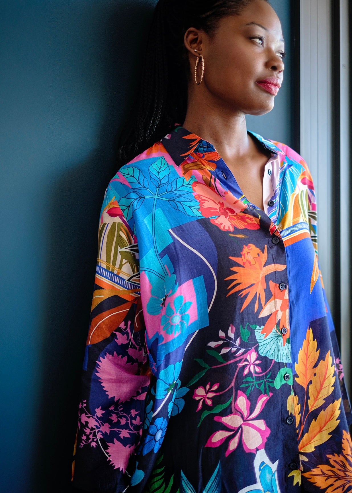 Blouse In Multicolour With Floral Print