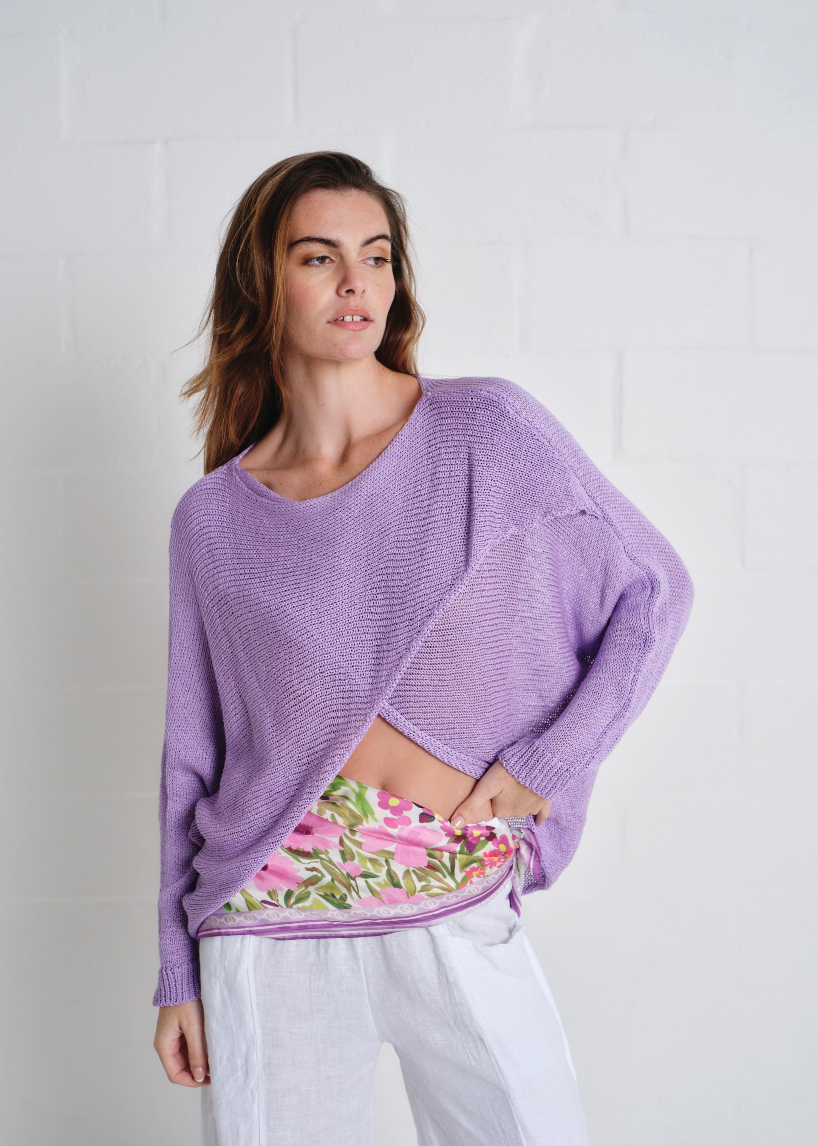 Chaillot Crossover Knit In Purple