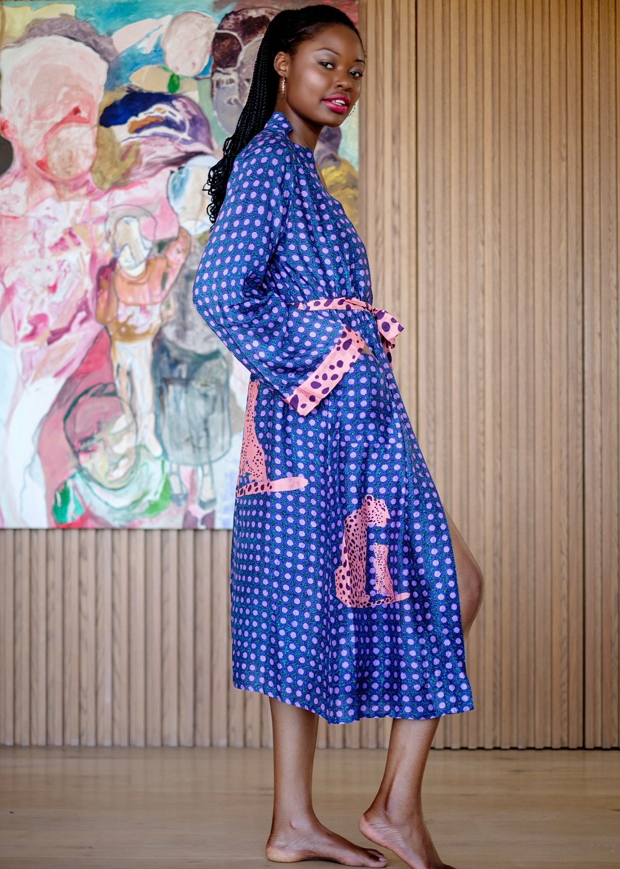 Kaftan With Leopard Print