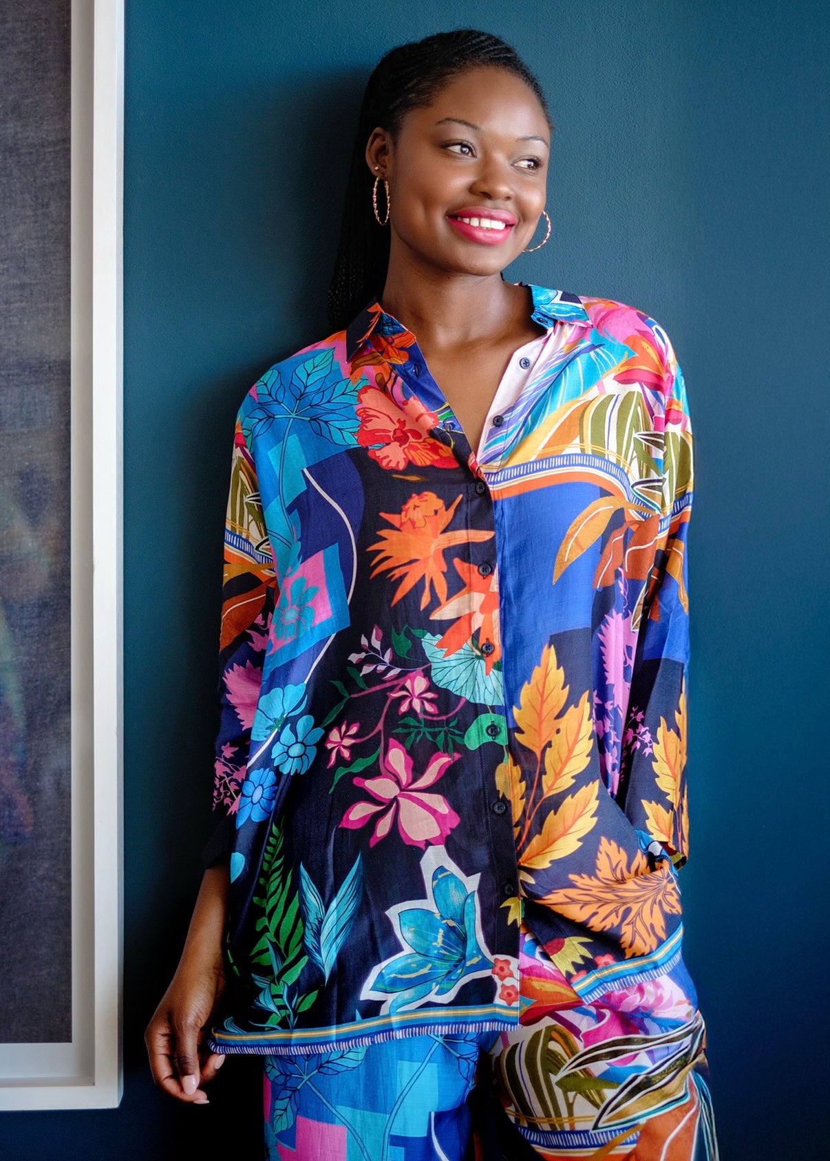 Blouse In Multicolour With Floral Print