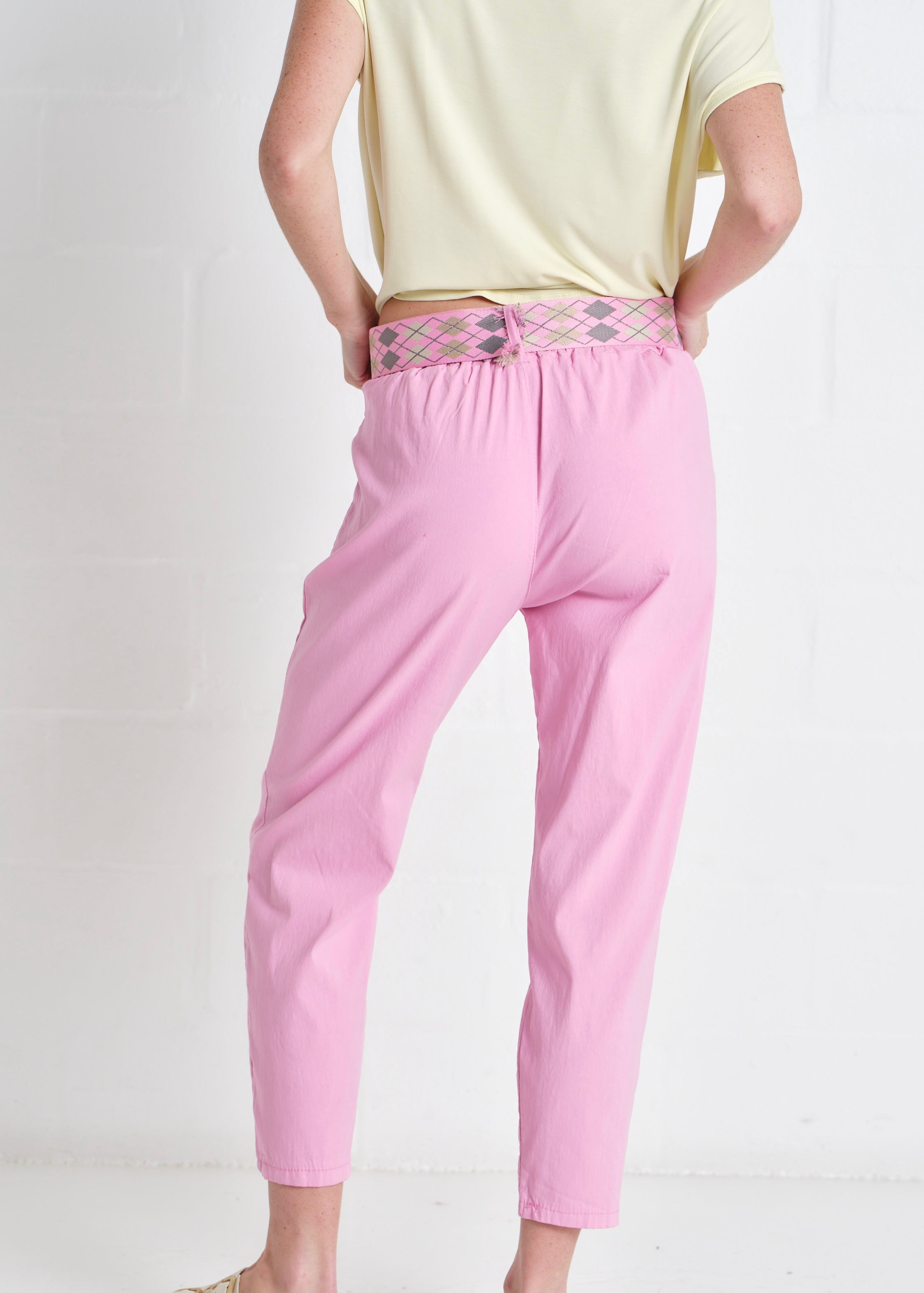 Cocoa Italian Tapered Pants In Sorbet Pink