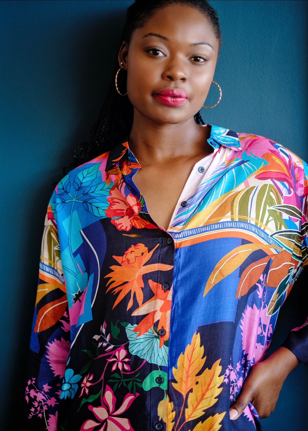 Blouse In Multicolour With Floral Print