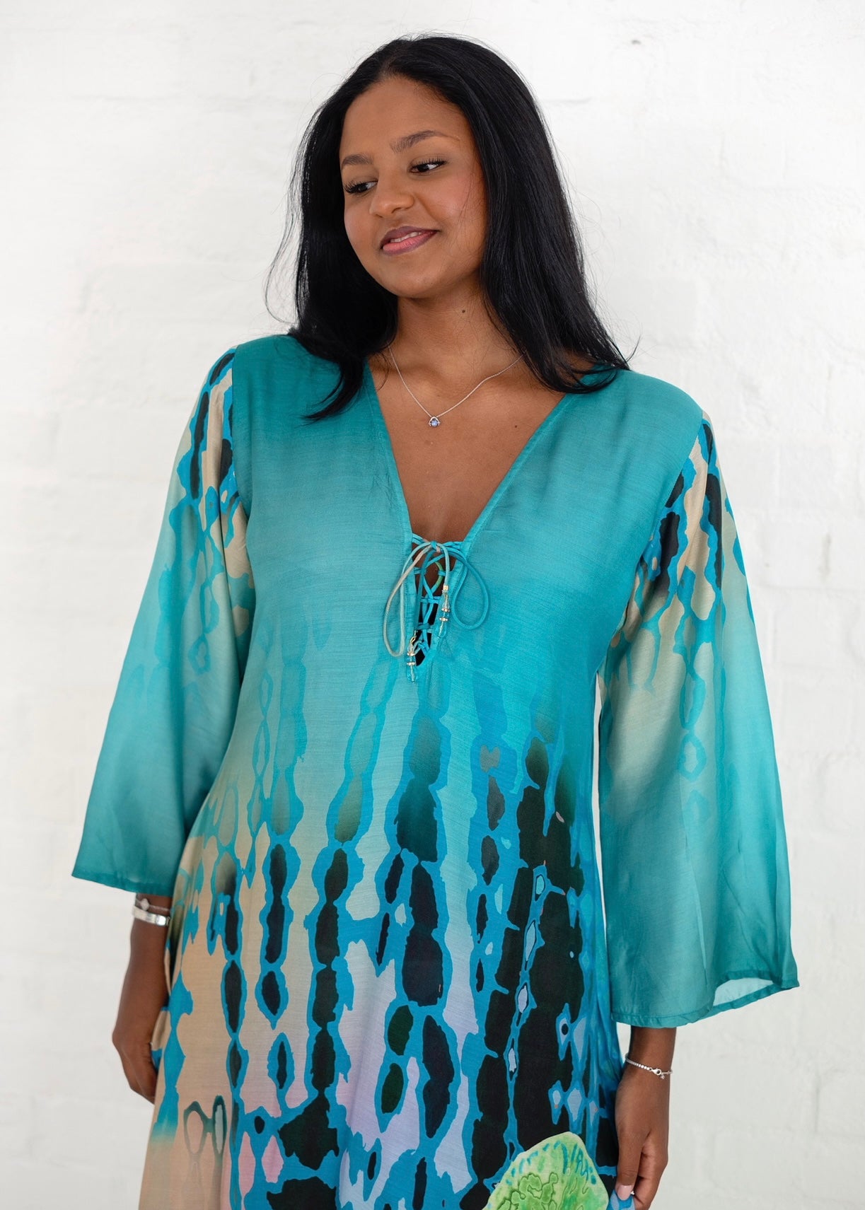 Lanira Dress in Green Orchid