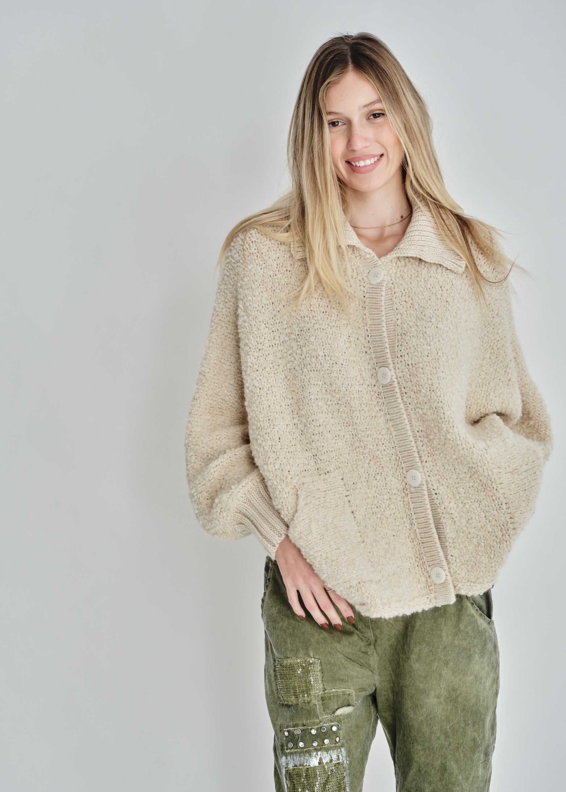 The Cosy Edit Cardigan In Beige