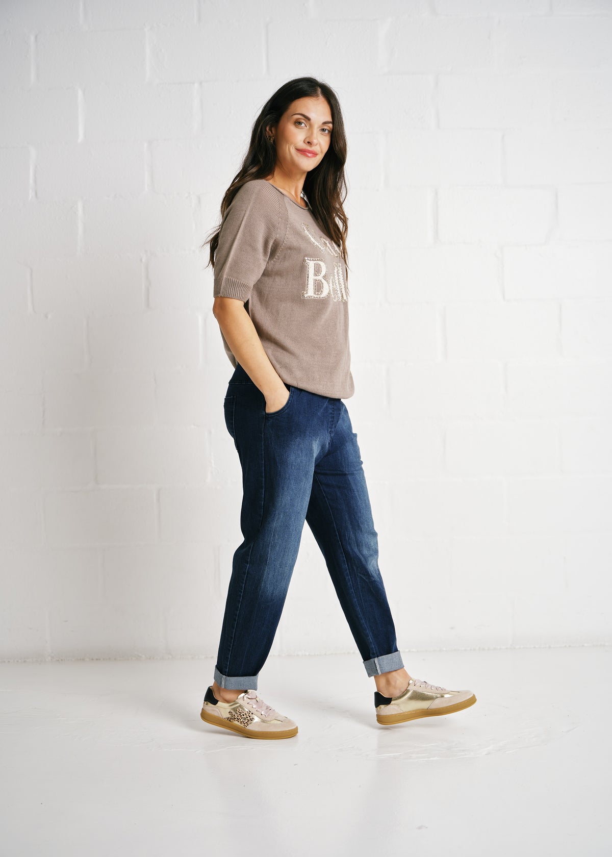Genoa Denim Pants With Scarf Belt