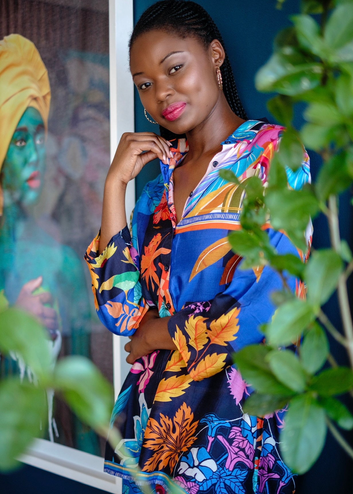 Blouse In Multicolour With Floral Print