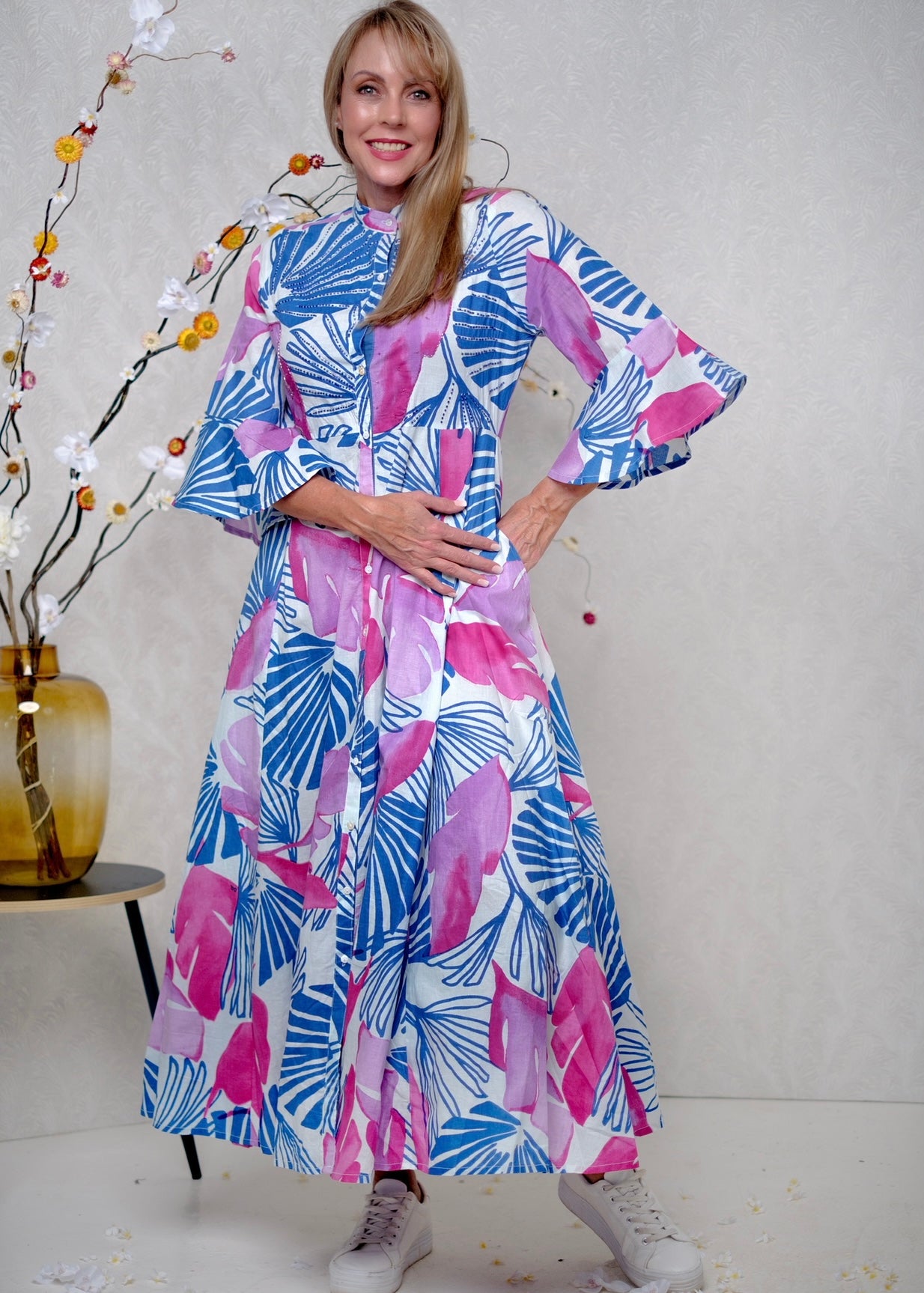 Fiore Dress in Ocean Meadow