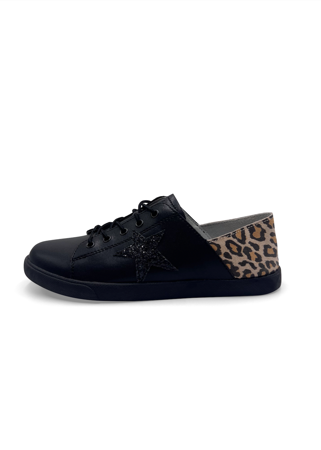 Vicki Animal Print Sneaker In Black