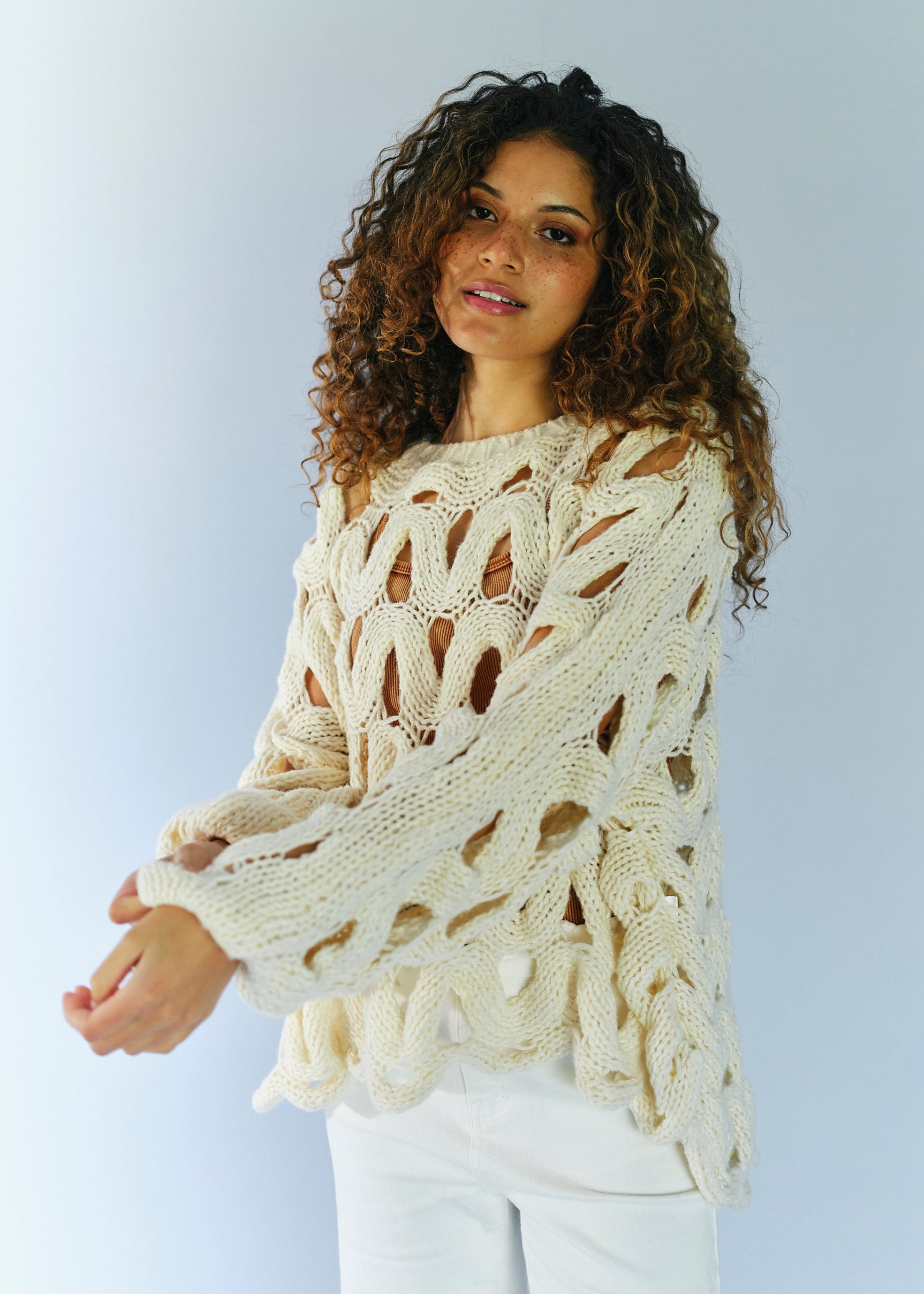 Fuji Viscose Jumper in Cream