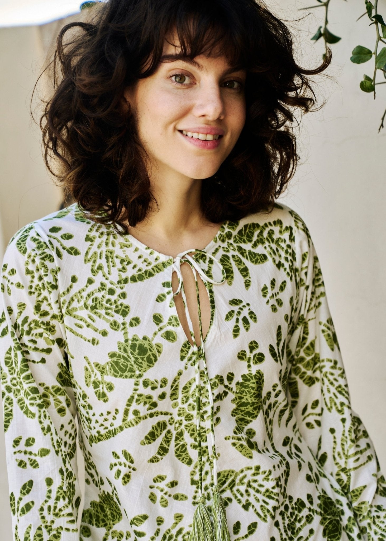View our Asta Dress In Green And White Ikat - The ultimate DRESSES created by ICONIC and sold here, at Tribute Store