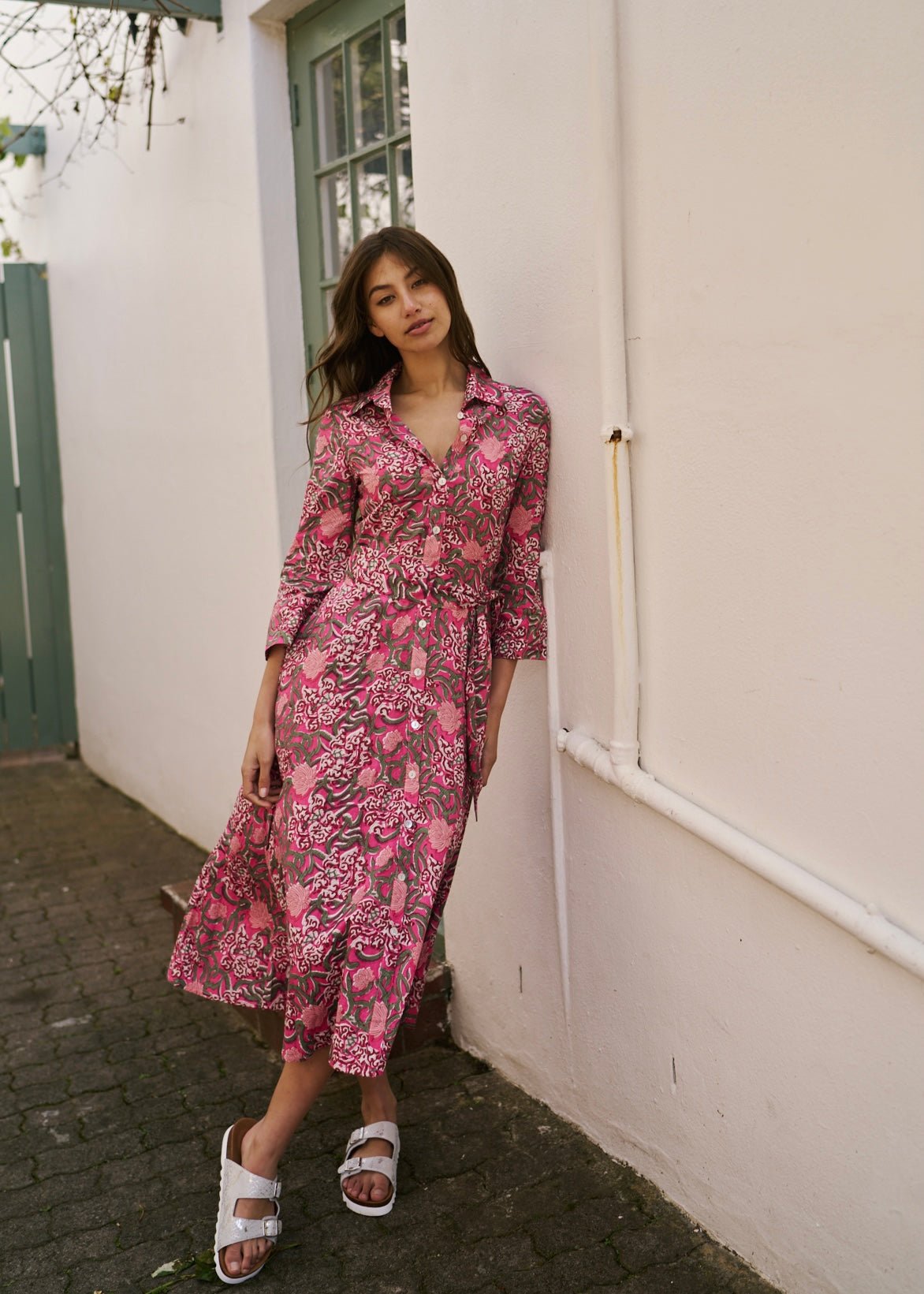 View our Jlo Dress In With Bouquet Print In Pink - The ultimate DRESSES created by ICONIC and sold here, at Tribute Store