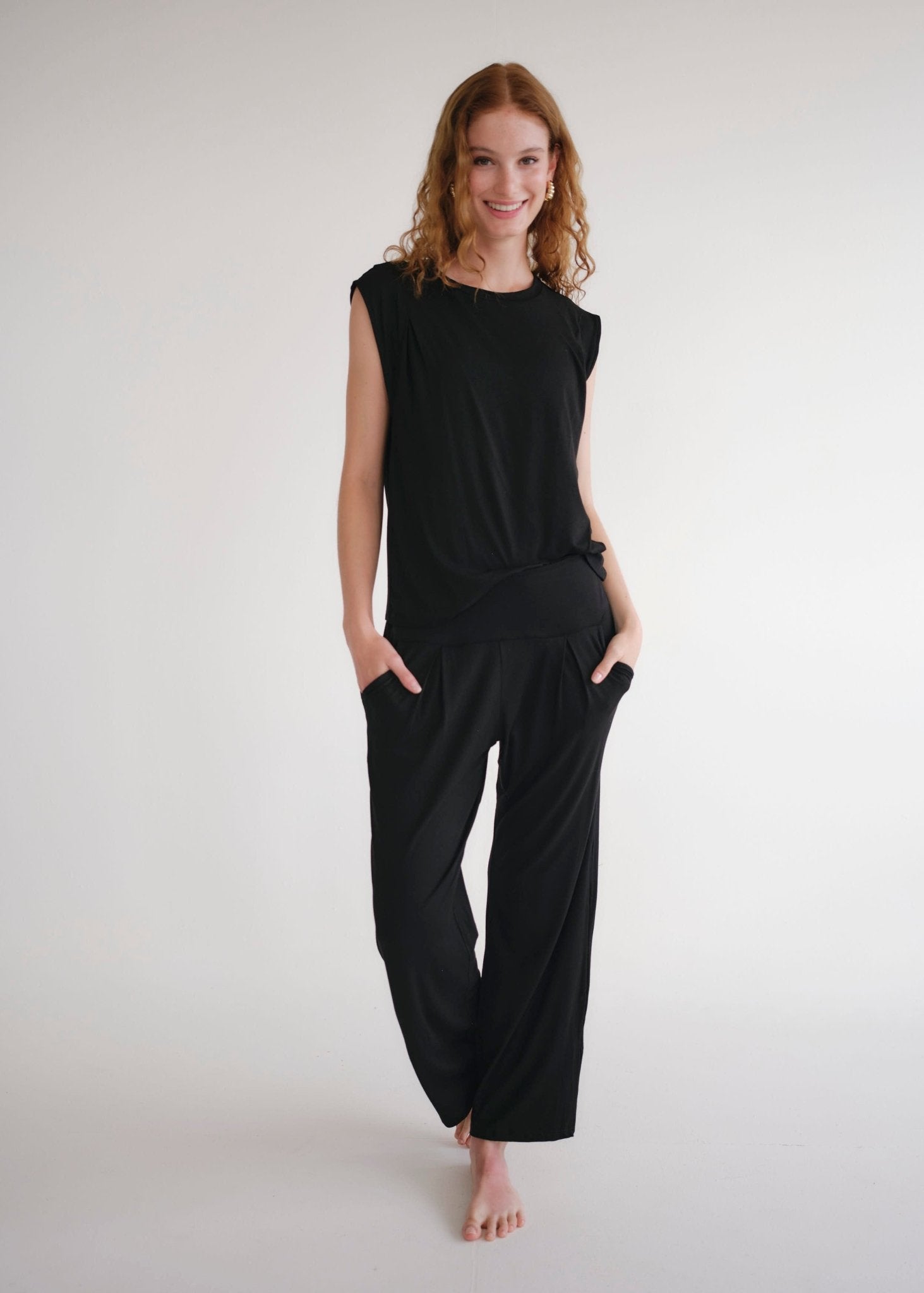 View our Alana Wide Leg Pants In Black - by Tribute Store