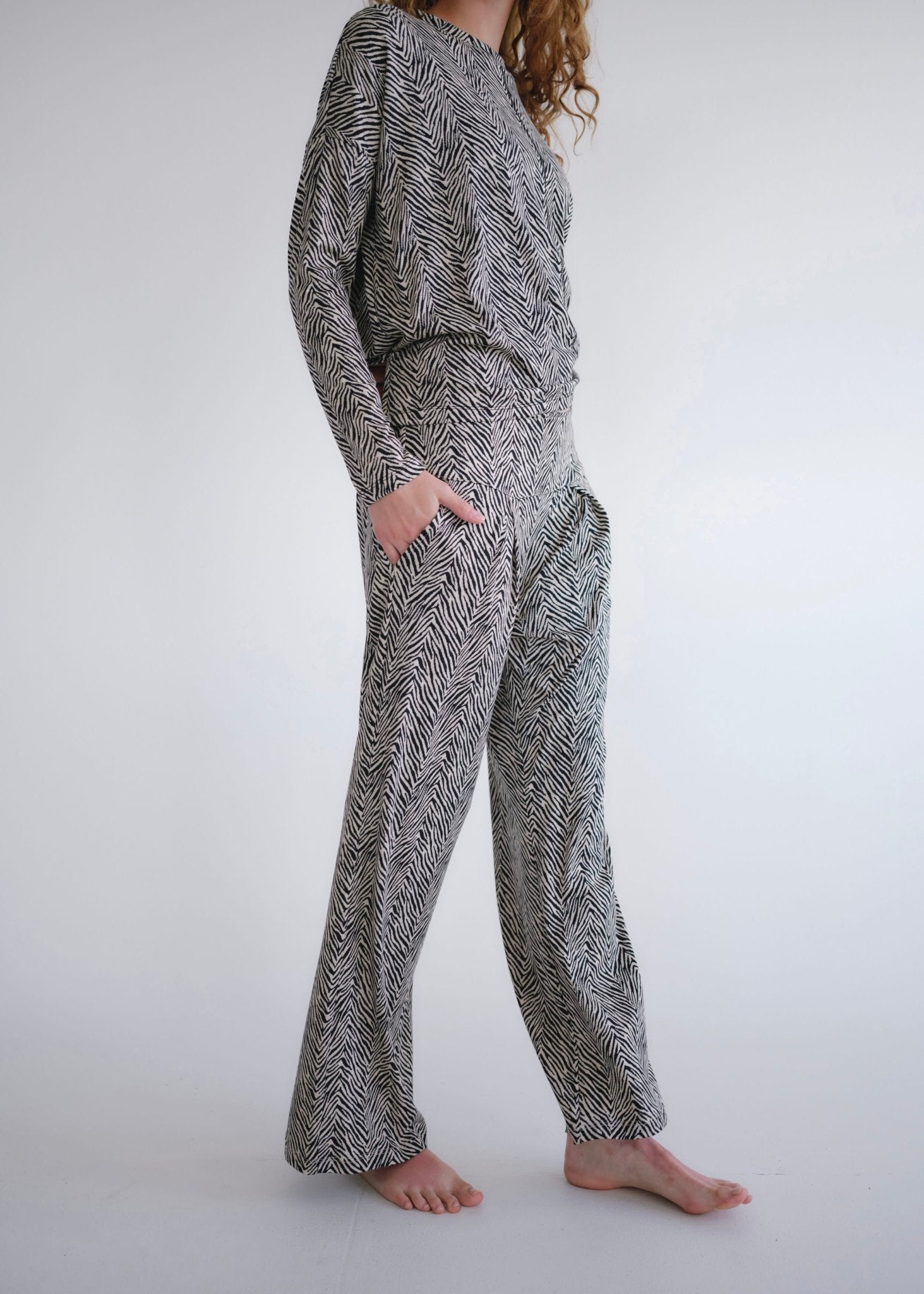 View our Alana Wide Leg Pants In Safari Sketch Print - by Tribute Store