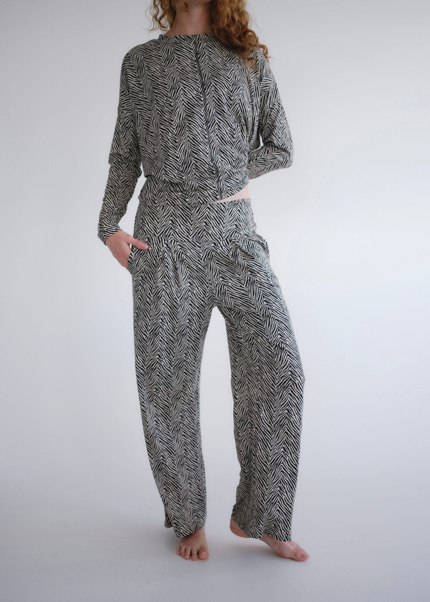 View our Alana Wide Leg Pants In Safari Sketch Print - by Tribute Store