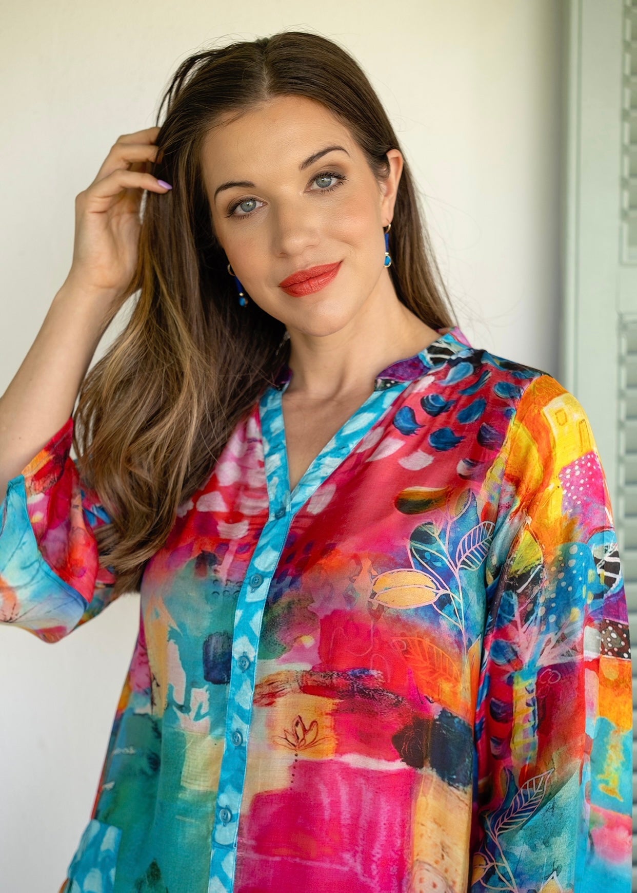 View our Amalfi Dress With Floral Print In Multicolour - by Tribute Store