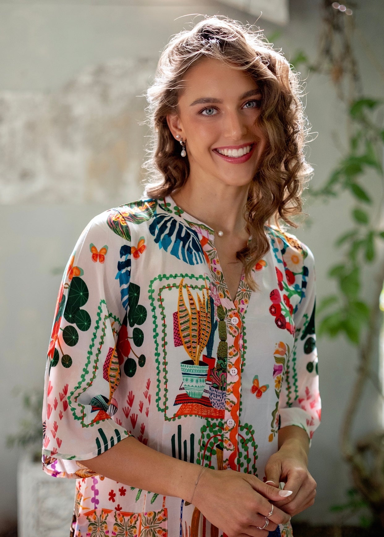 View our Amalfi Dress With Sahari Print In Orange And Pink - by Tribute Store