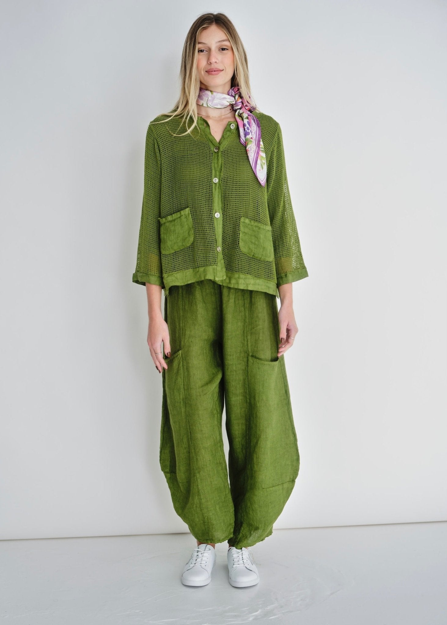 View our Antibes Crochet Cardigan In Bright Green - by Tribute Store