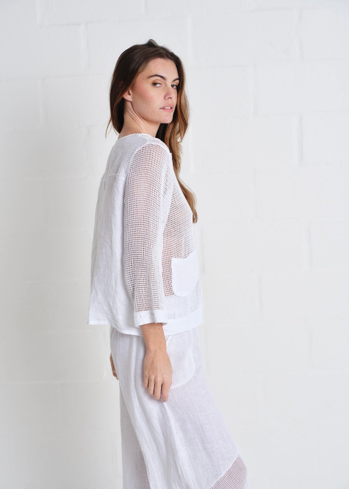 View our Antibes Crochet Cardigan In White - by Tribute Store