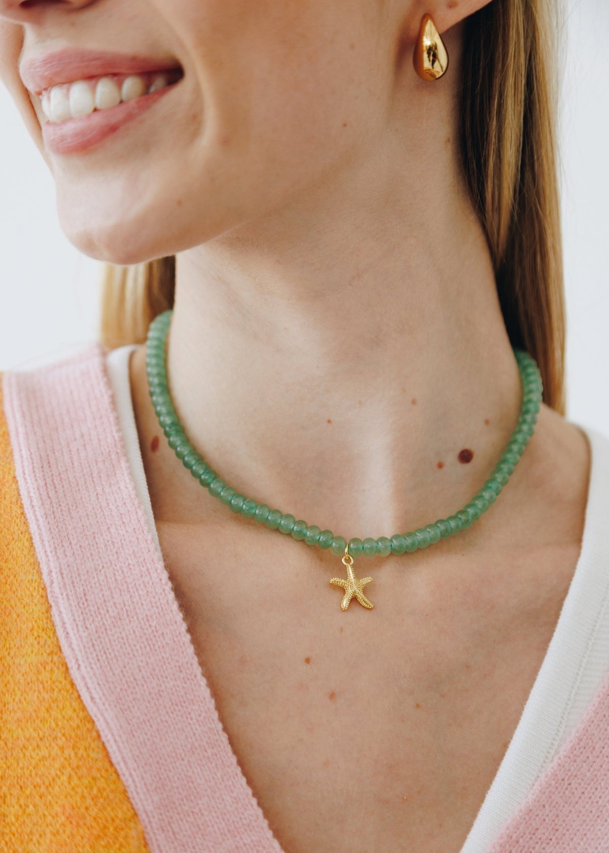 View our Aventurine Fishermans Wives Stone Necklace - by Tribute Store