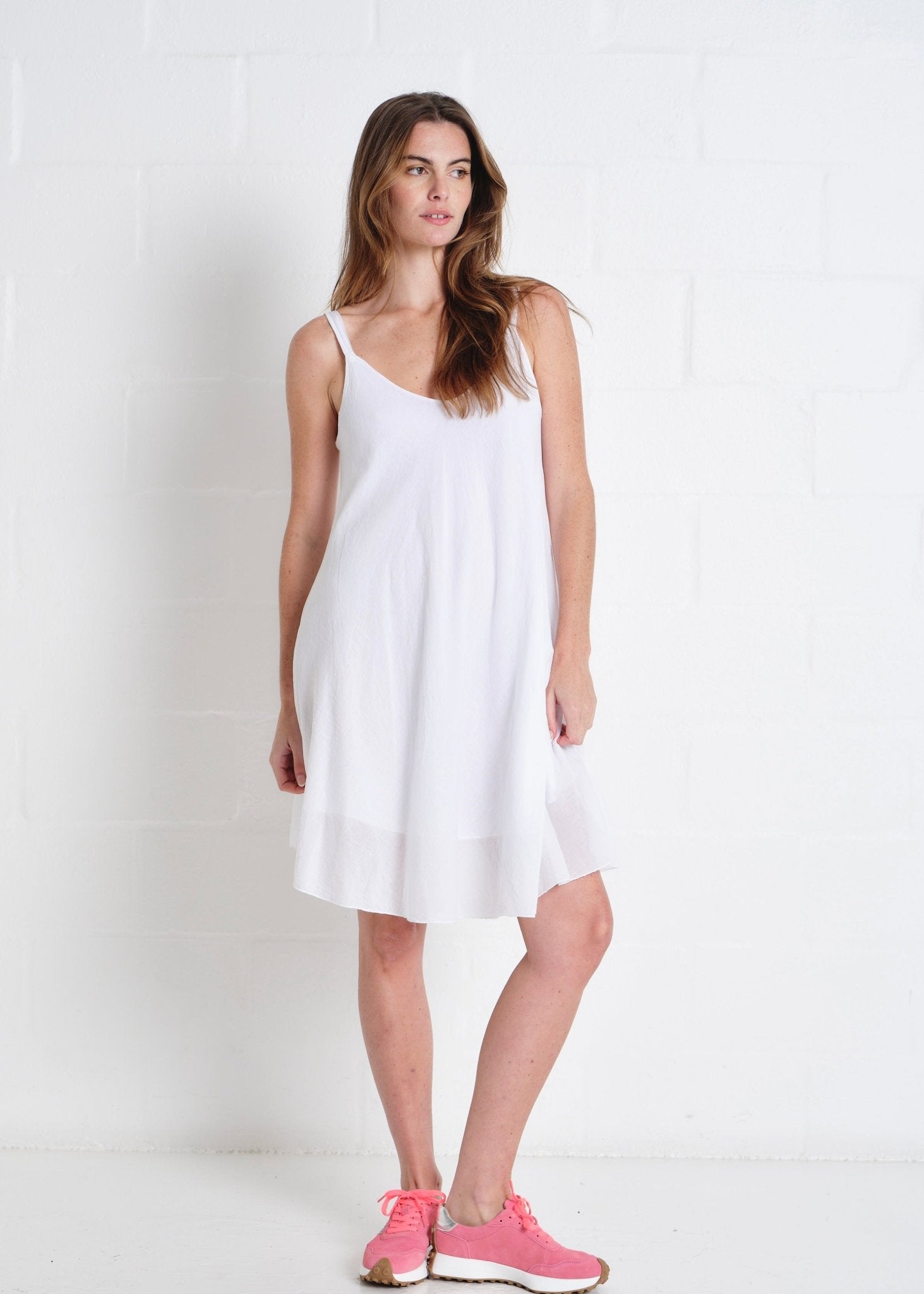 View our Bahamas Short Strappy Dress In White - by Tribute Store