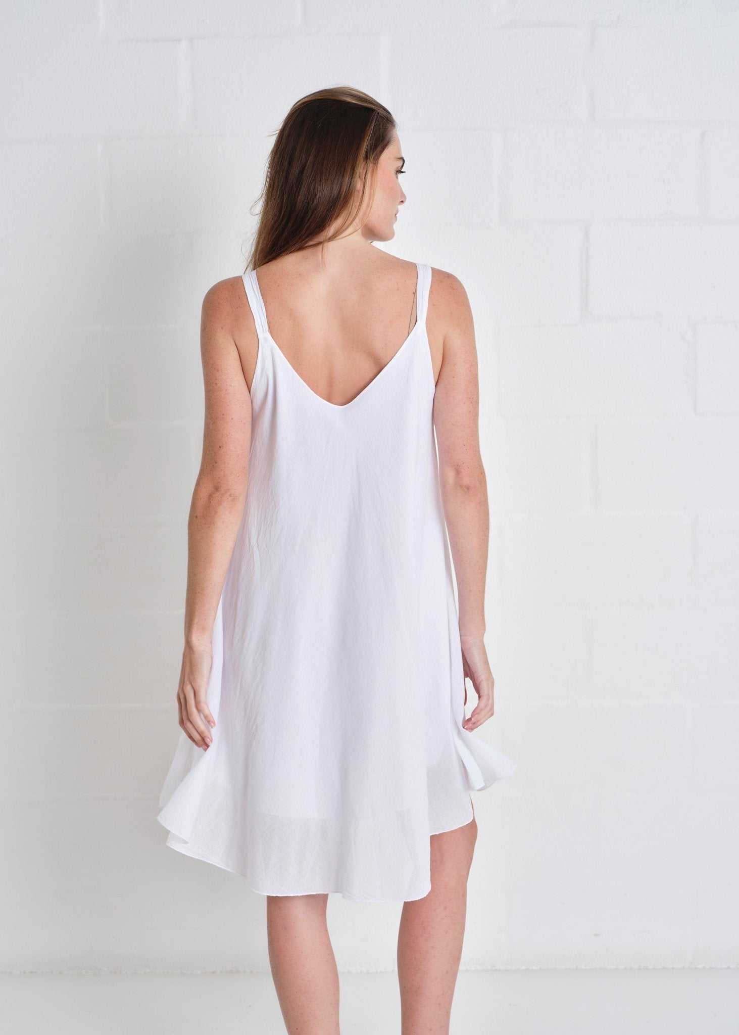 View our Bahamas Short Strappy Dress In White - by Tribute Store