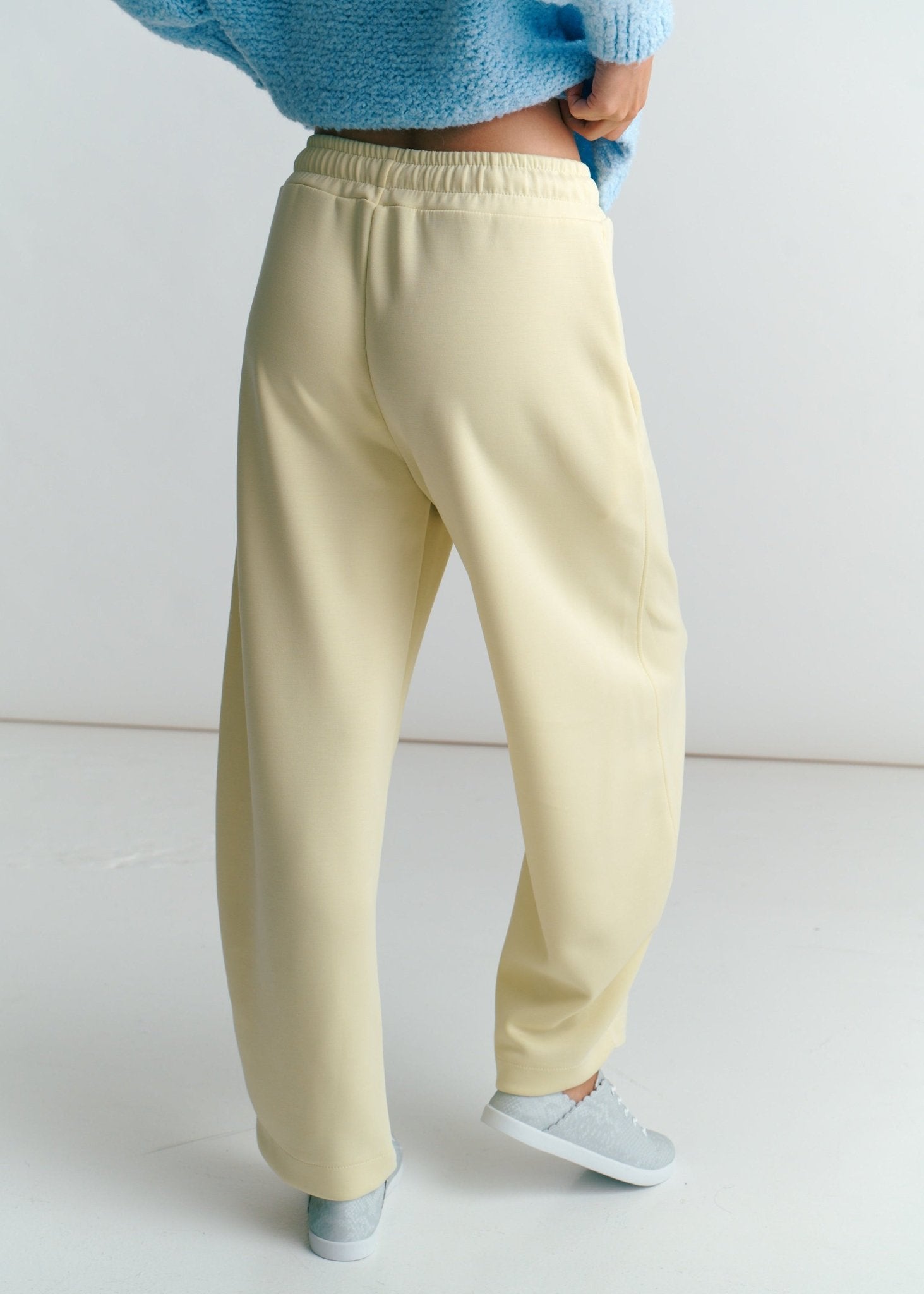 View our Barrel Track Pants In Butter Yellow - by Tribute Store