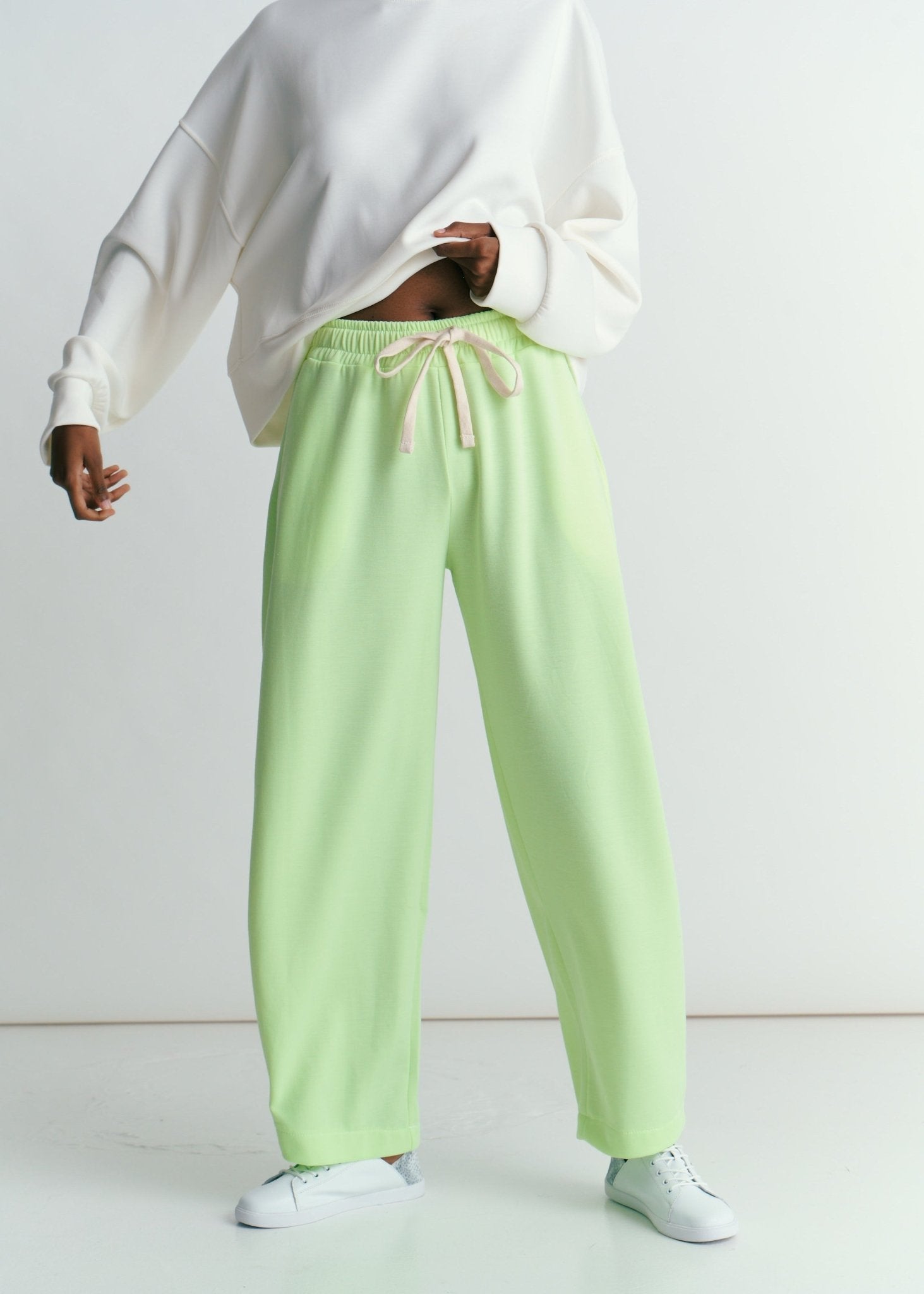 View our Barrel Track Pants In Neon Green - by Tribute Store