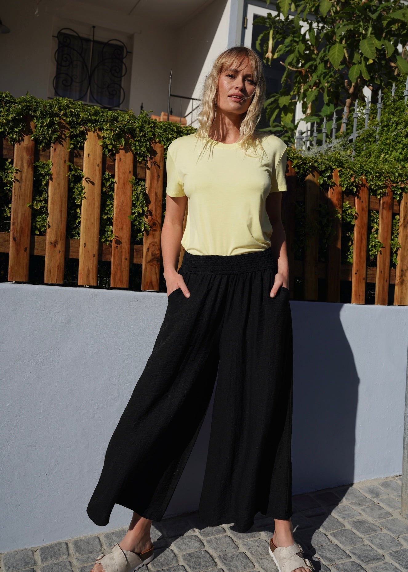 View our Butter Soft Summer Crew Neck Tee In Yellow - by Tribute Store