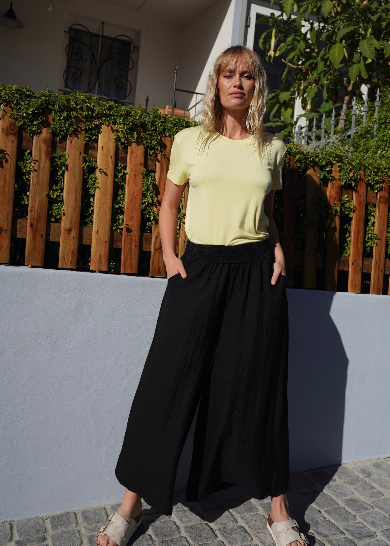 View our Butter Soft Summer Crew Neck Tee In Yellow - by Tribute Store