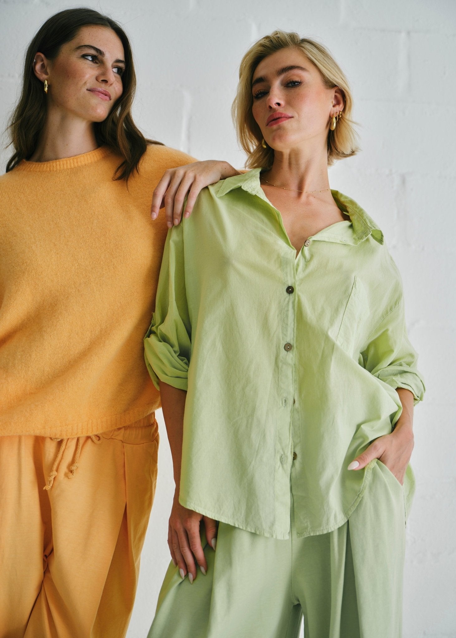 View our Calabria Italian Cotton Shirt In Apple Green - by Tribute Store