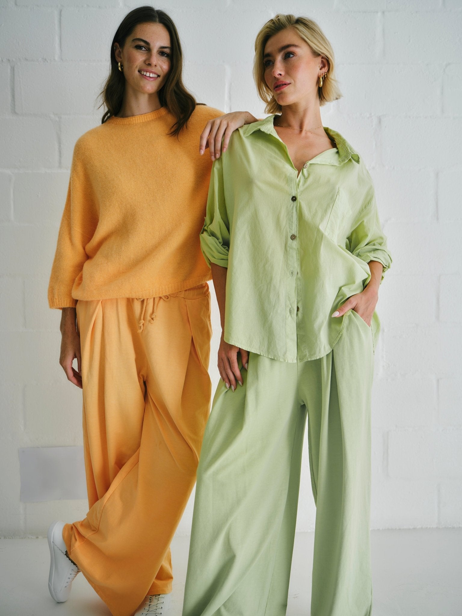 View our Calabria Oversized Cotton Shirt — Apple Green - by Tribute Store