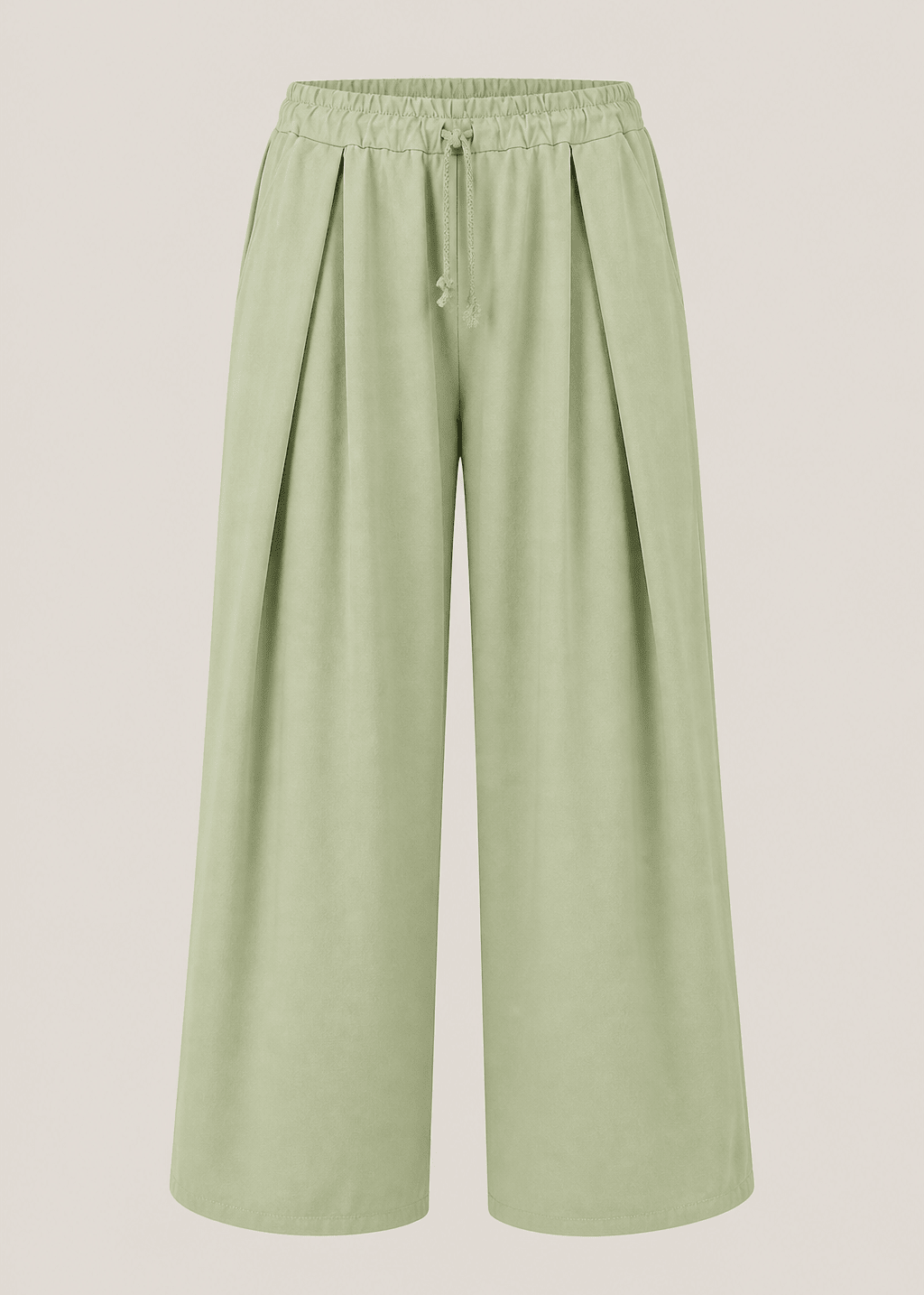 View our Calabria Wide-Leg Cotton Pants In Apple Green - by Tribute Store
