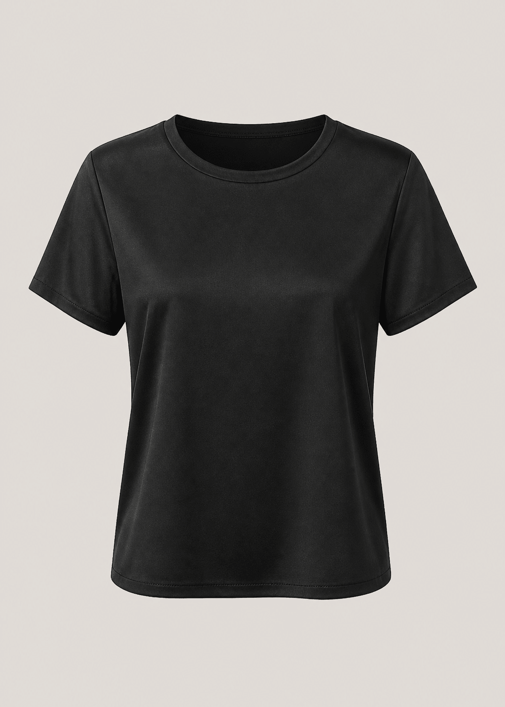 View our Capri Italian Silk Blend Tee in Black - by Tribute Store