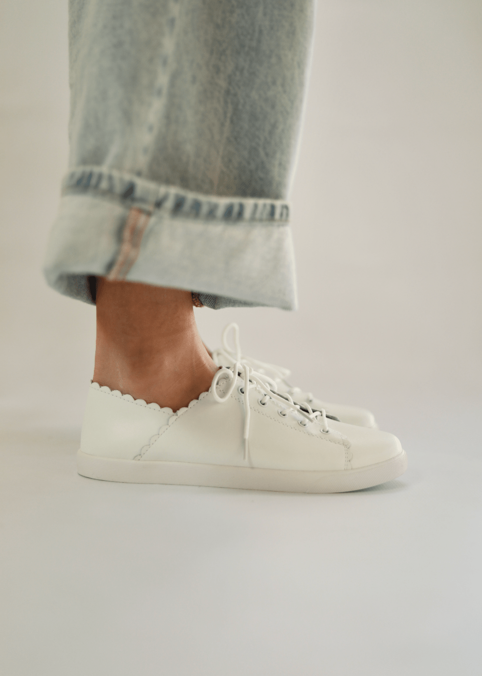 View our Chloe Leather Sneakers In White - by Tribute Store