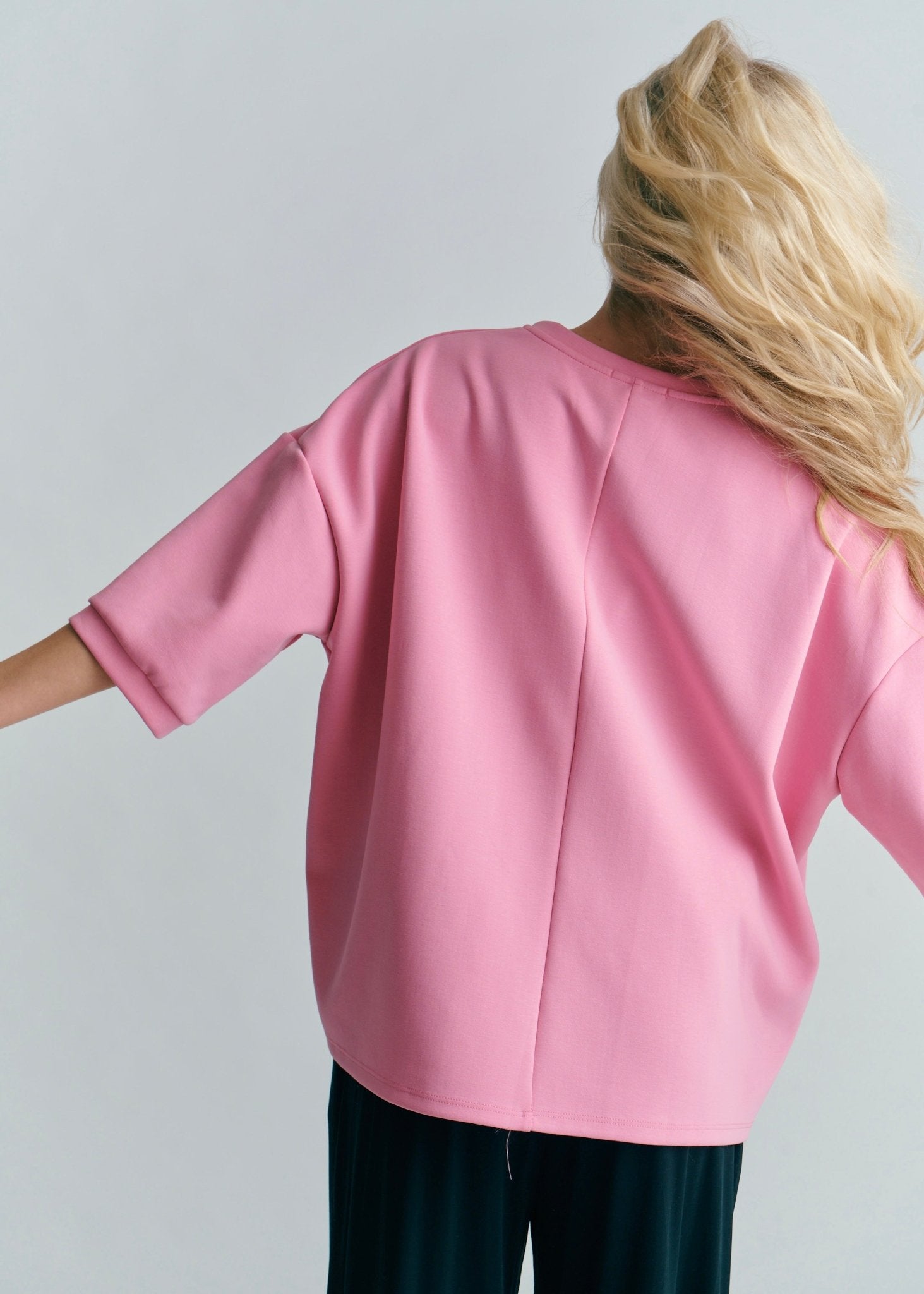 View our Ciao Embroidered Tee In Hot Pink - by Tribute Store