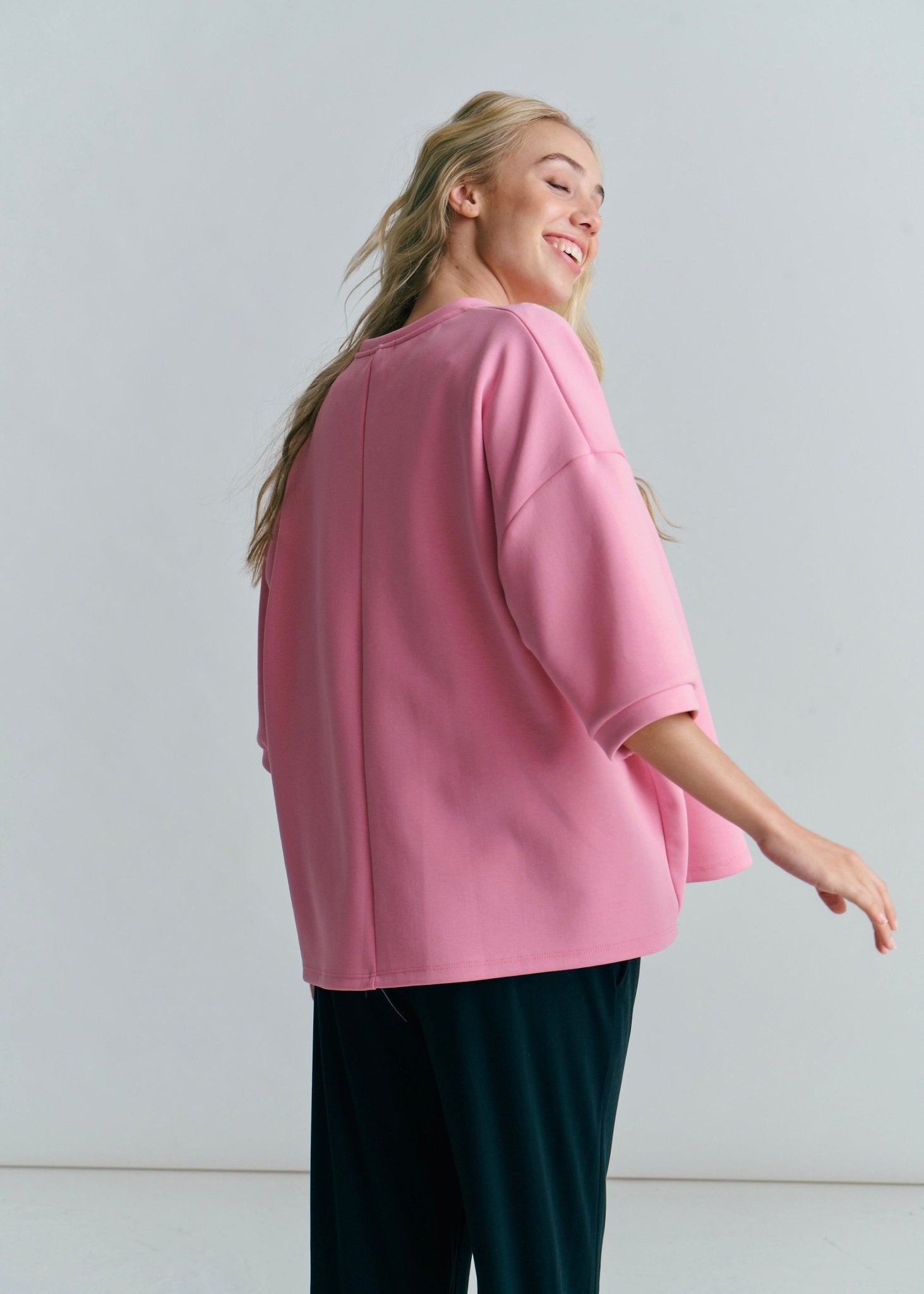 View our Ciao Embroidered Tee In Hot Pink - by Tribute Store