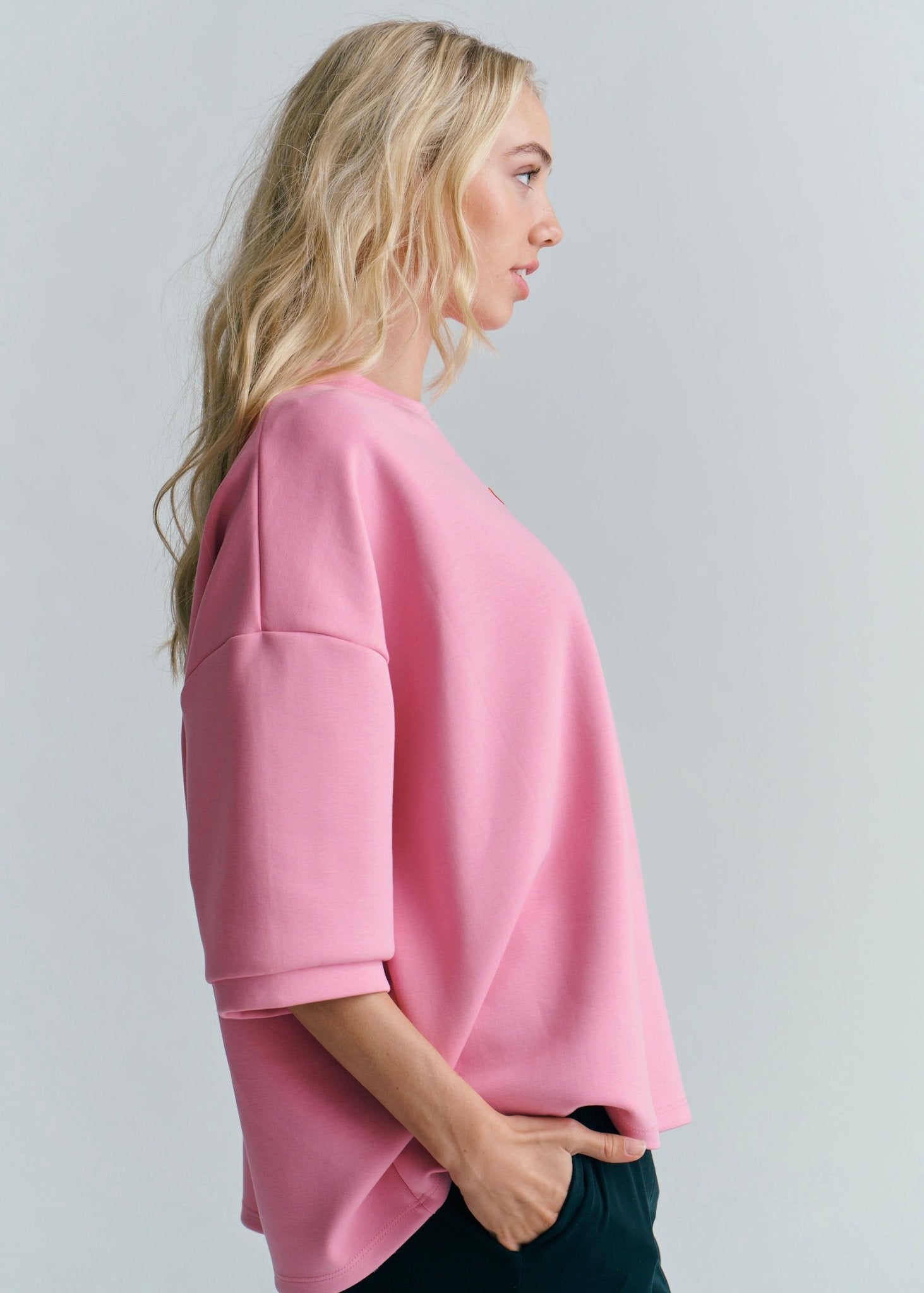 View our Ciao Embroidered Tee In Hot Pink - by Tribute Store