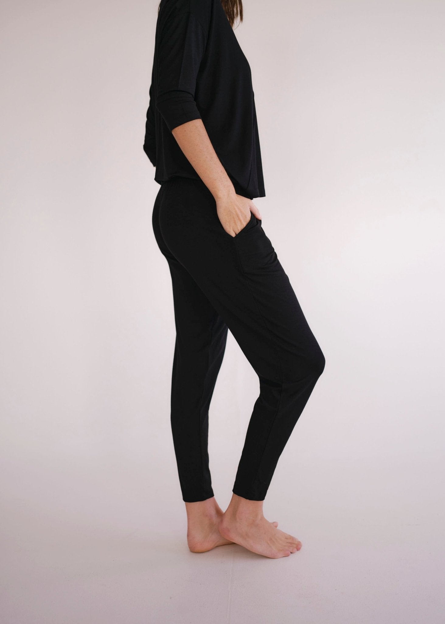 View our Classic Front Pleat Lounge Pants in Black - by Tribute Store