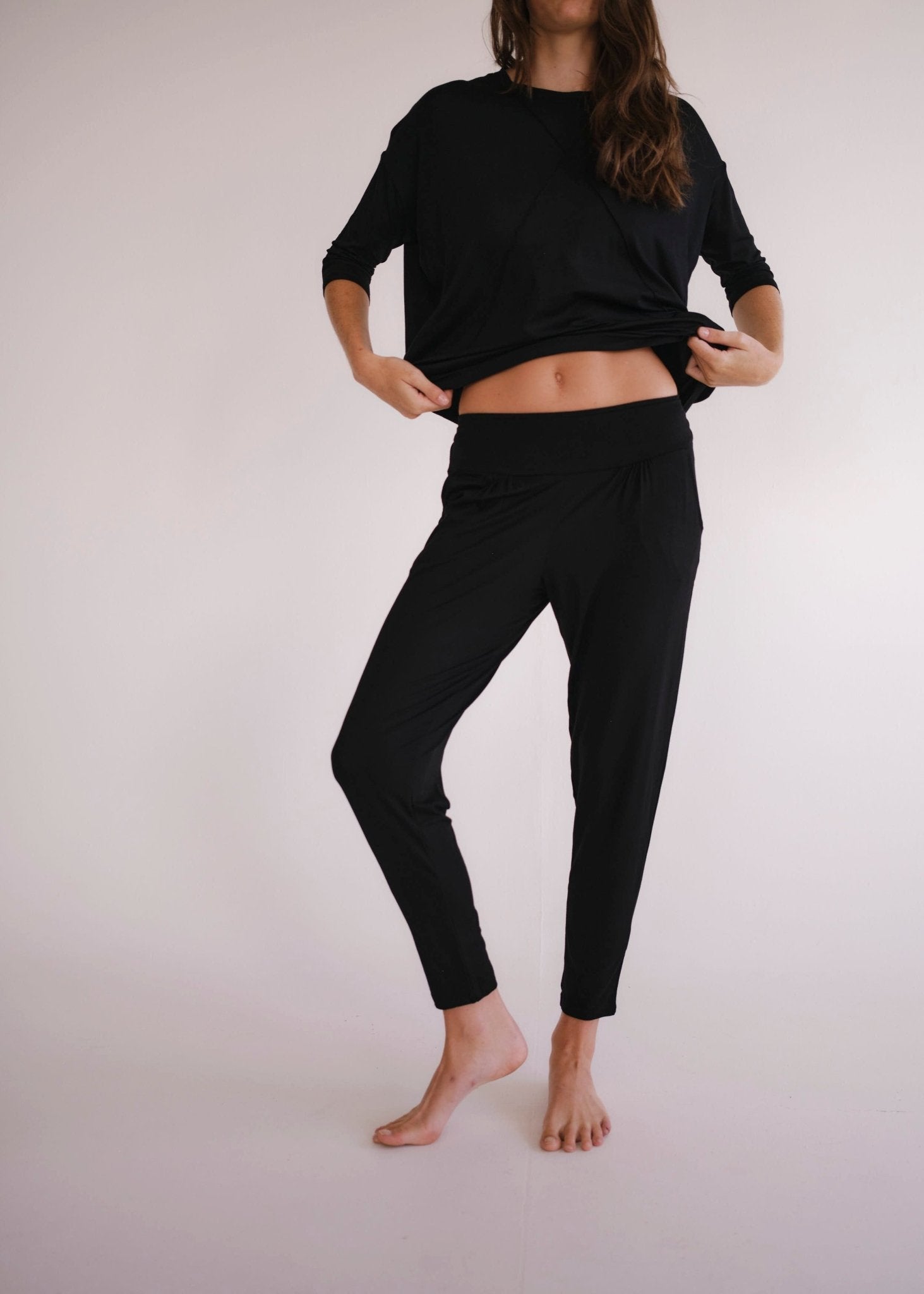View our Classic Front Pleat Lounge Pants in Black - by Tribute Store