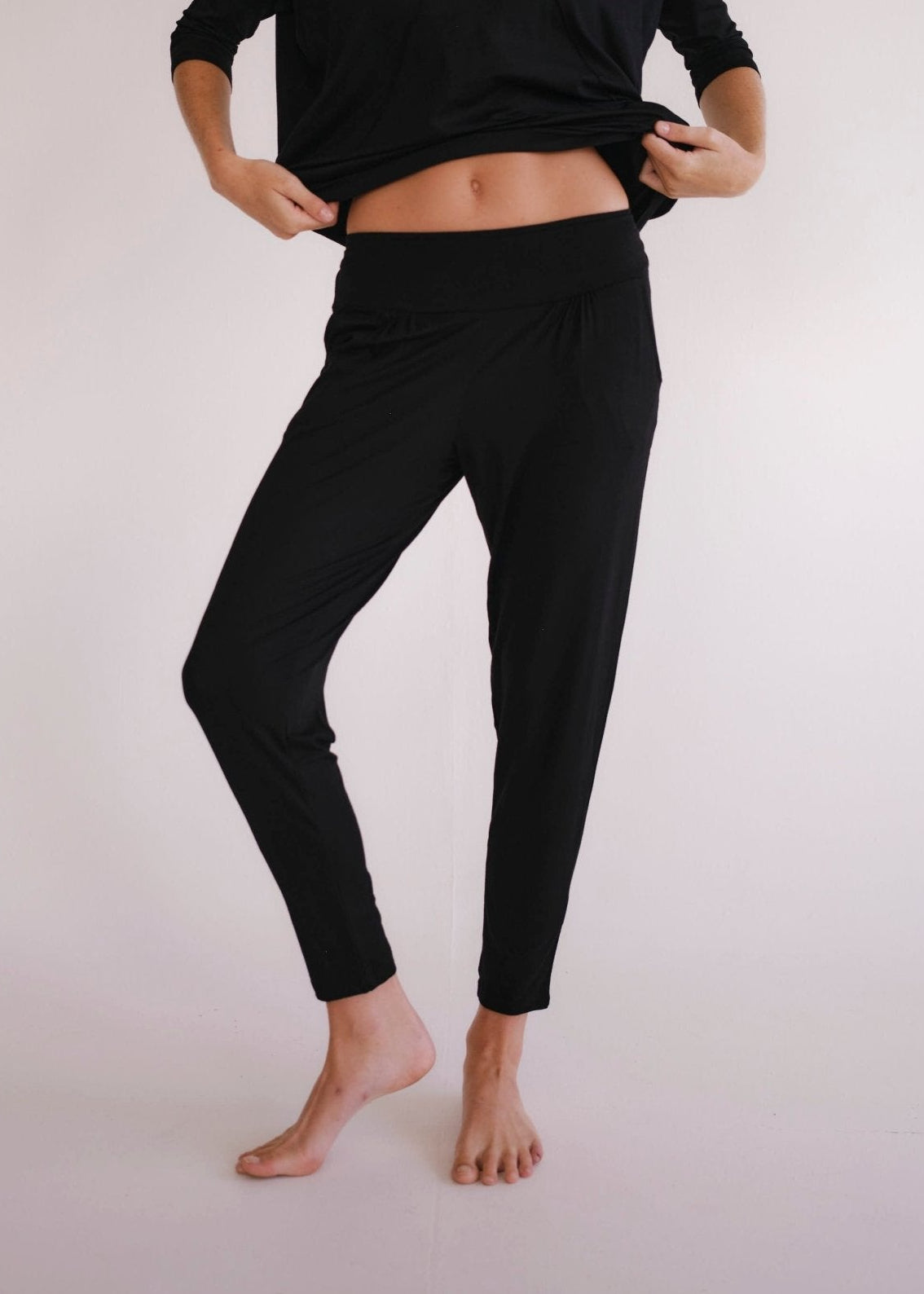 View our Classic Front Pleat Lounge Pants in Black - by Tribute Store