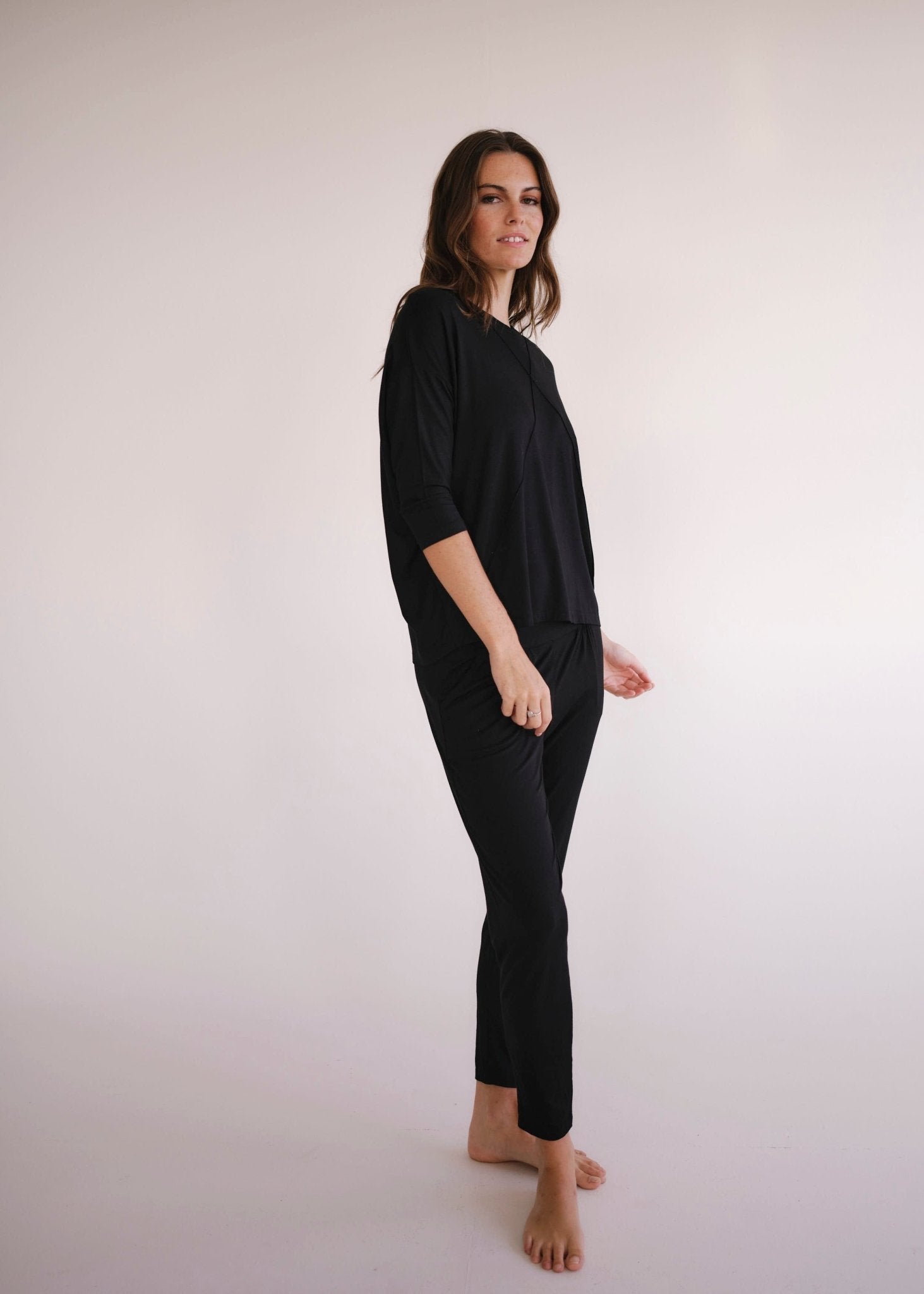 View our Classic Front Pleat Lounge Pants in Black - by Tribute Store