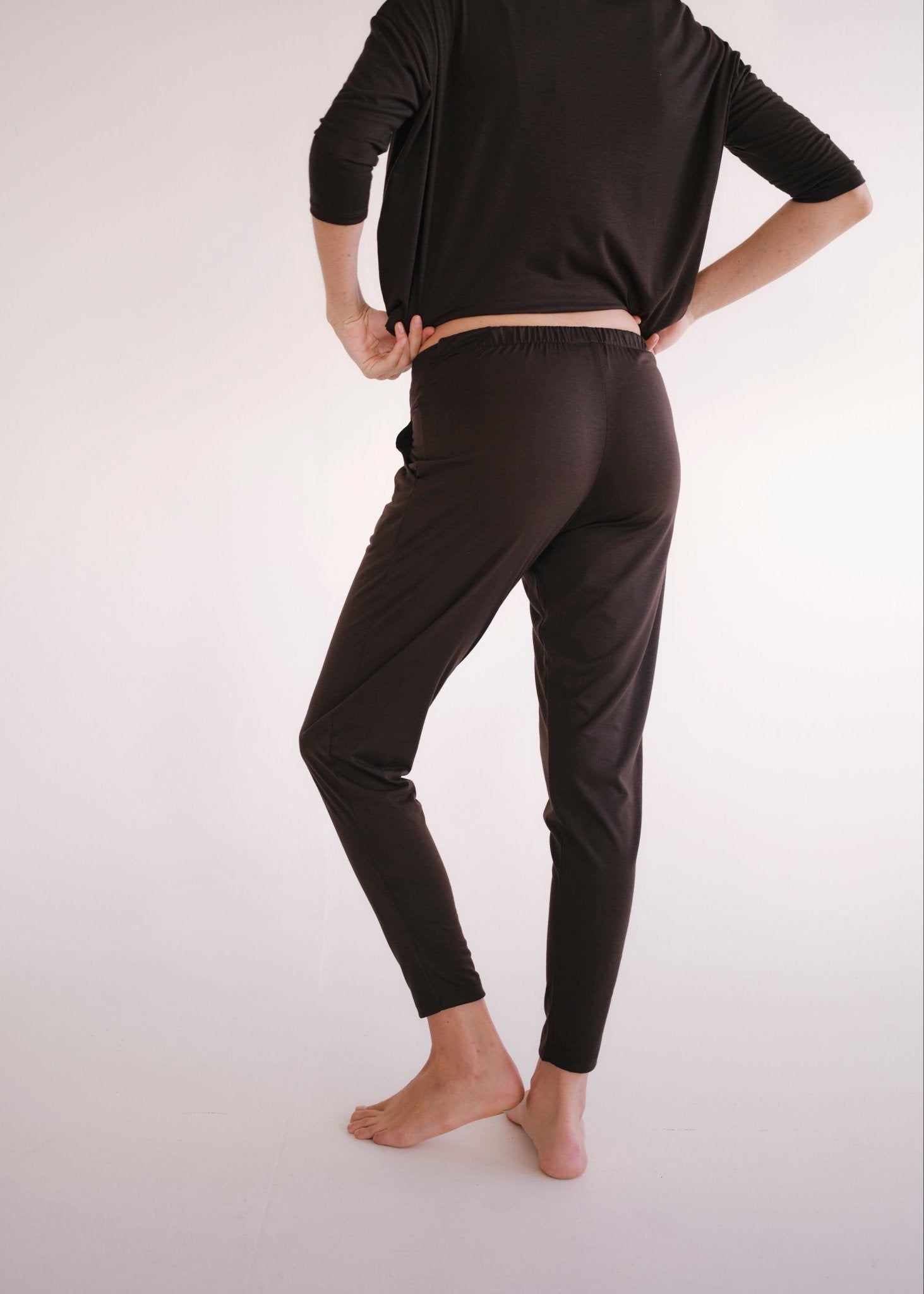 View our Classic Front Pleat Lounge Pants in Chocolate - by Tribute Store