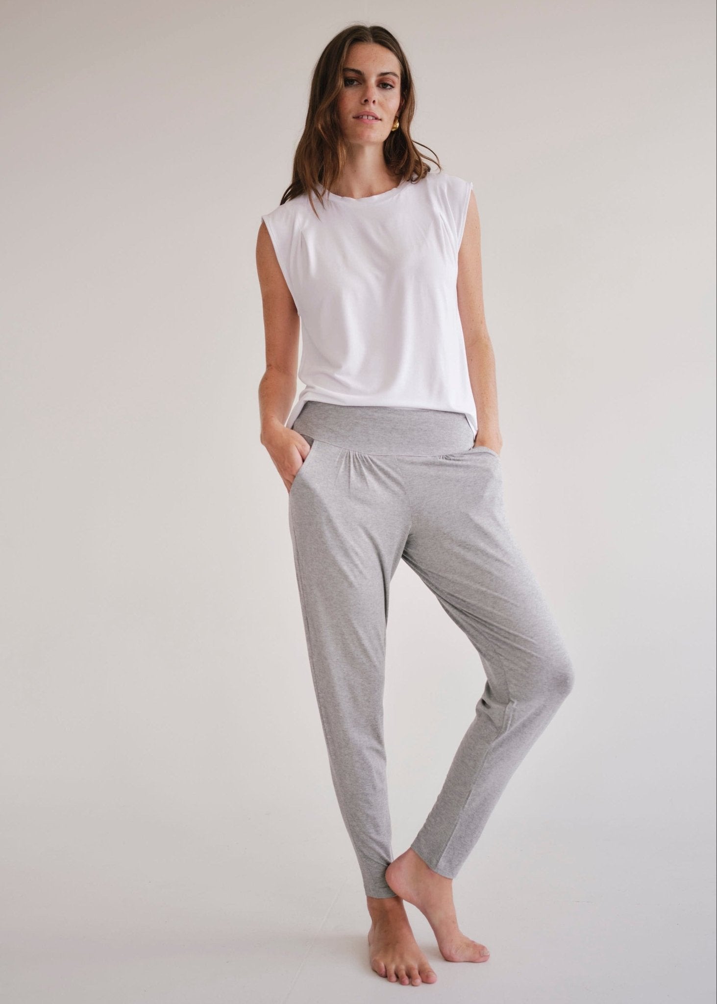 View our Classic Front Pleat Lounge Pants in Grey - by Tribute Store