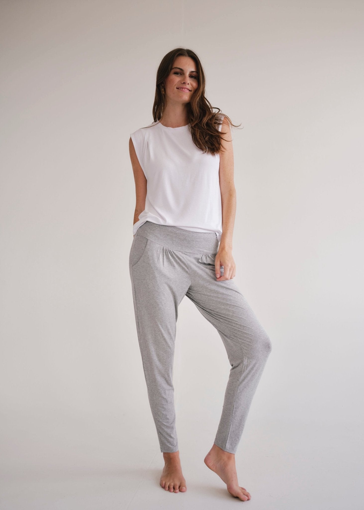View our Classic Front Pleat Lounge Pants in Grey - by Tribute Store